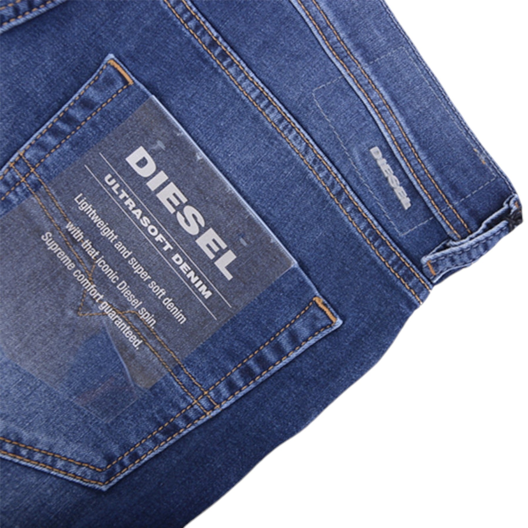 DIESEL TEPPHAR 0688A Mens Denim Jeans Distressed Stretch Plain Slim Fit Carrot