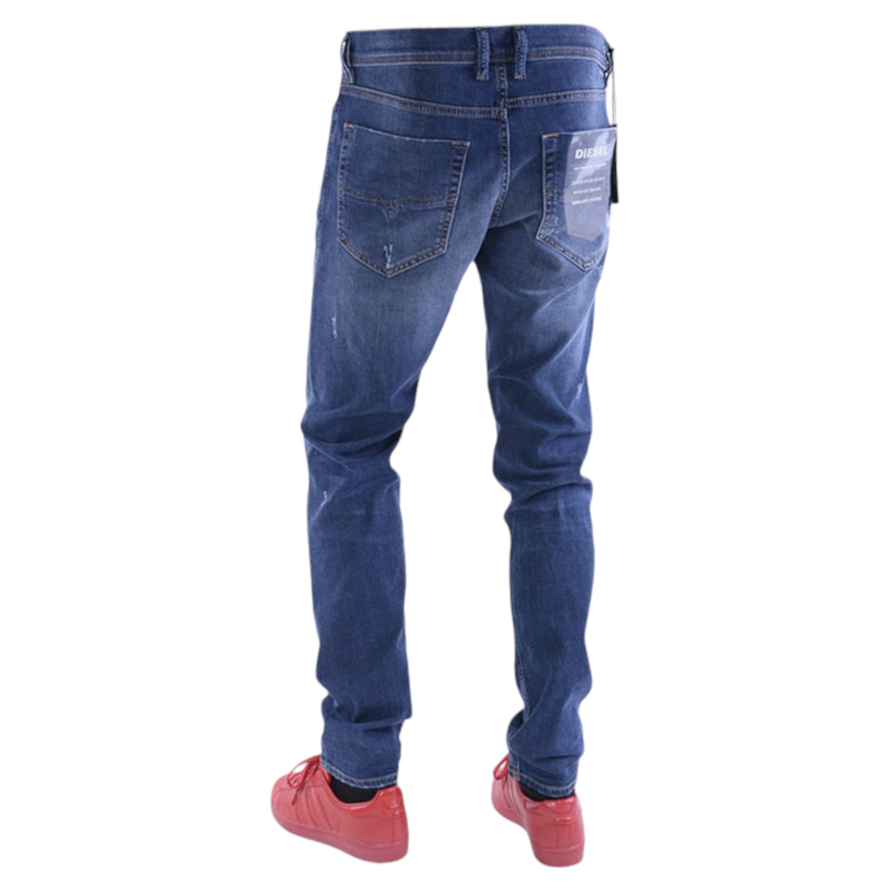 DIESEL TEPPHAR 0688A Mens Denim Jeans Distressed Stretch Plain Slim Fit Carrot