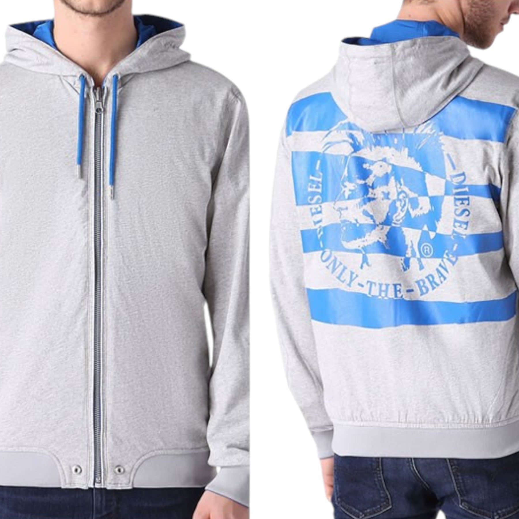 DIESEL CL J RIFT 89R Mens Jacket Reversible Waterproof Casual Outwear Hoody Coat