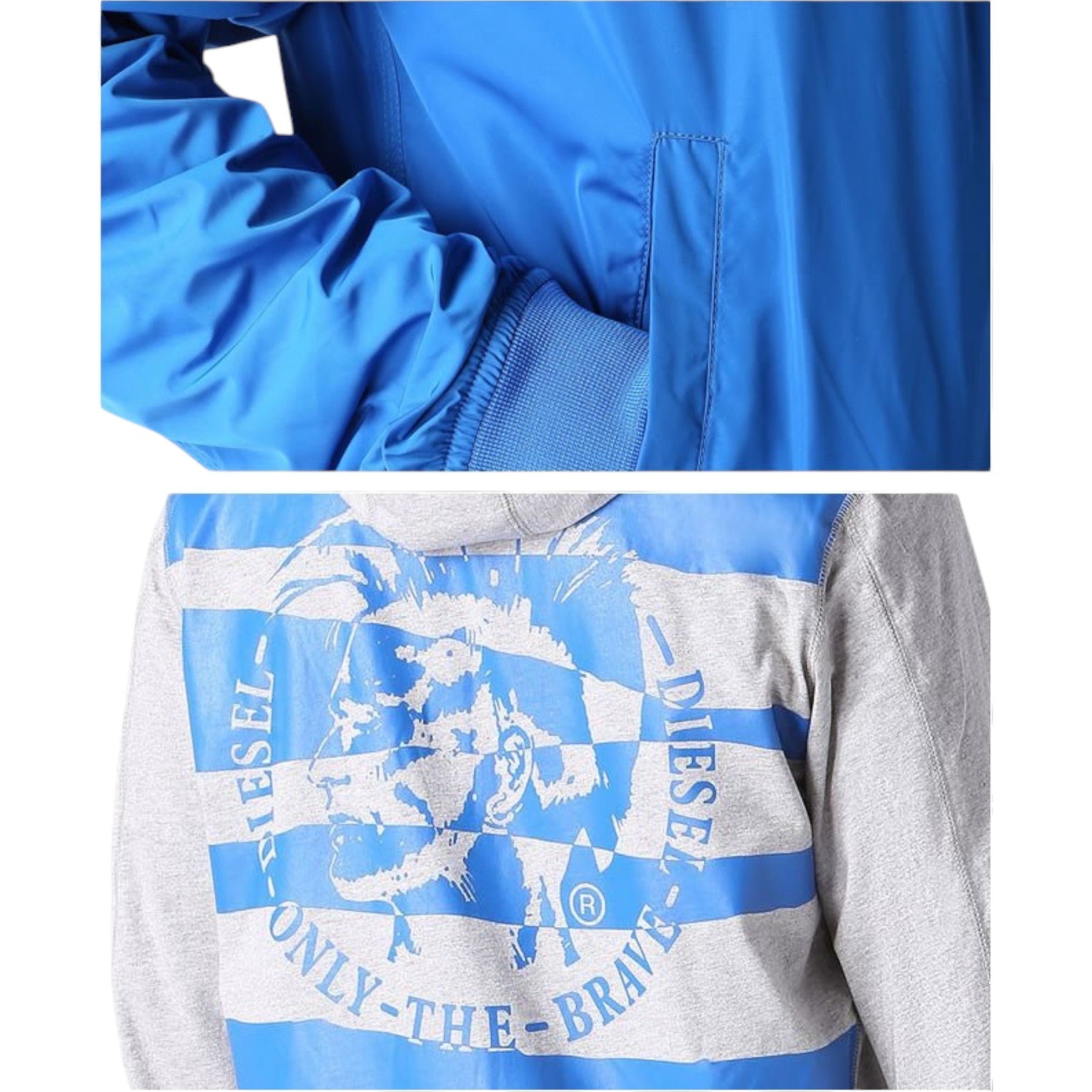 DIESEL CL J RIFT 89R Mens Jacket Reversible Waterproof Casual Outwear Hoody Coat