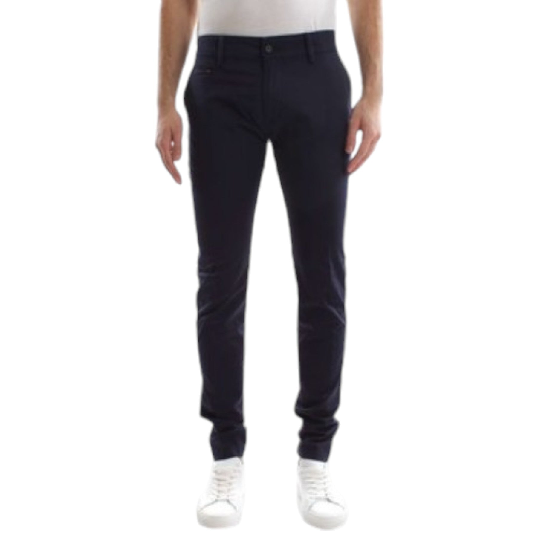 DIESEL CHI SHAPED 0CARP Mens Chino Trousers Stretch Cotton Casual Black Pants
