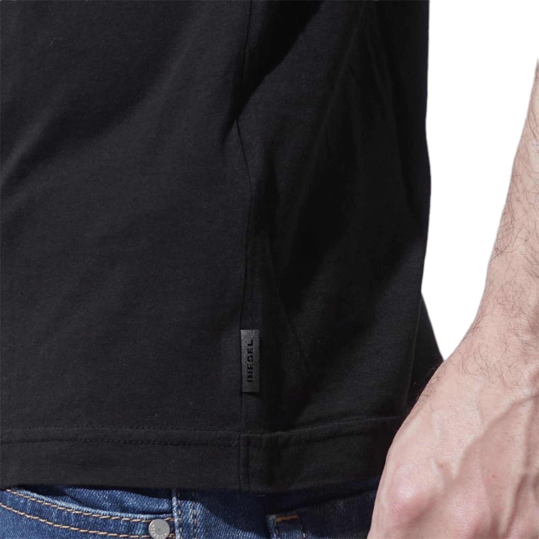 DIESEL T WALLACE SG Mens T Shirt Short Sleeves Crew Neck Casual Summer Black Tee