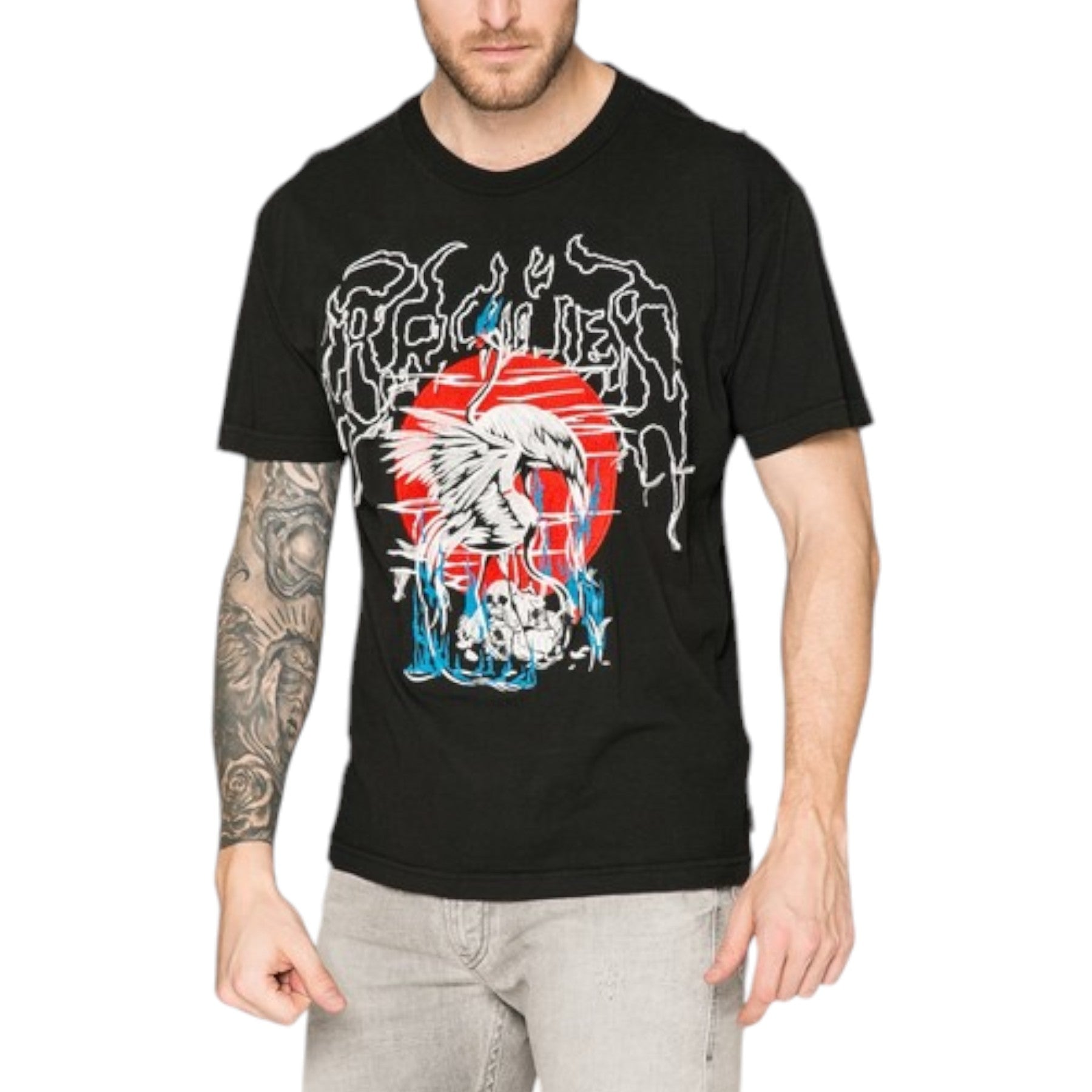 DIESEL T WALLACE SG Mens T Shirt Short Sleeves Crew Neck Casual Summer Black Tee