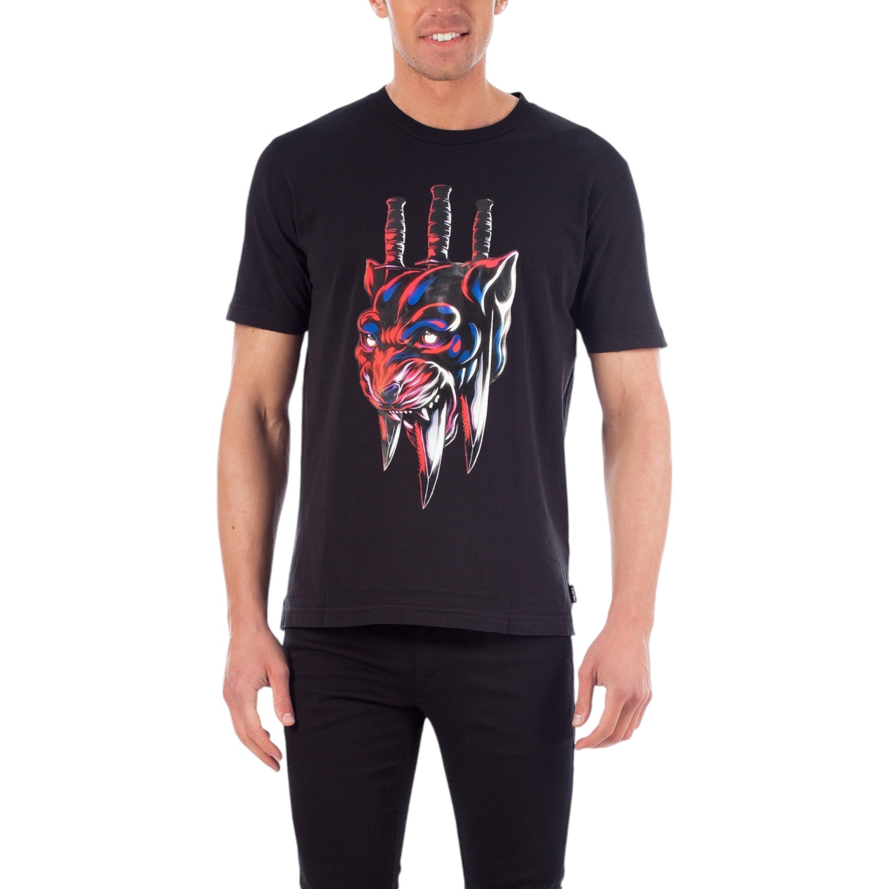 DIESEL T JUST ZE Mens T-shirt Crew Neck Graphic Print Casual Summer Cotton Tee