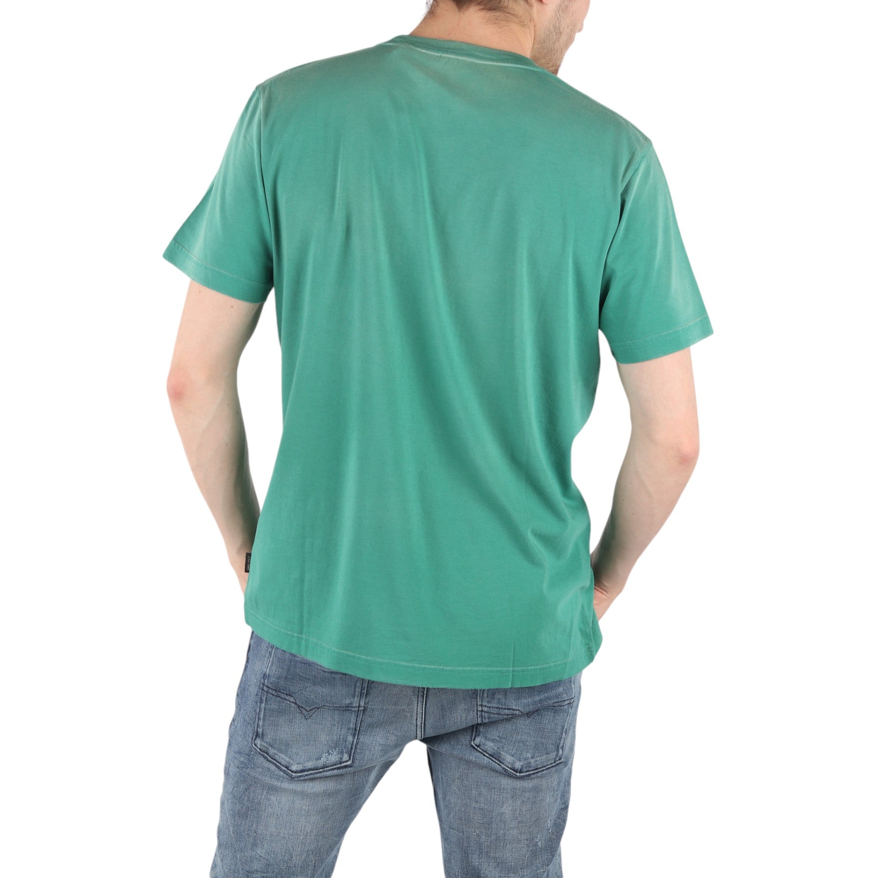 DIESEL T JOE ST 0BARK 5HB Mens T-shirt Crew Neck Printed Casual Summer Green Tee