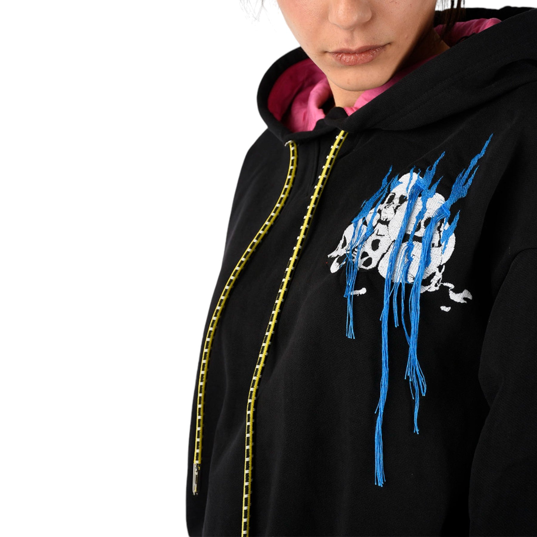 DIESEL F OLEC A 0BAPS Womens Pullover Sweatshirt Black Crop Top Hoodie Jumper