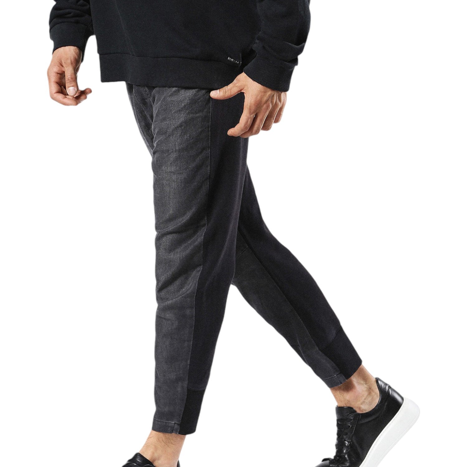 DIESEL D NARROT 0AANN Mens Denim Chinos 2 tone Jeans Regular Fit Lyocell Grey