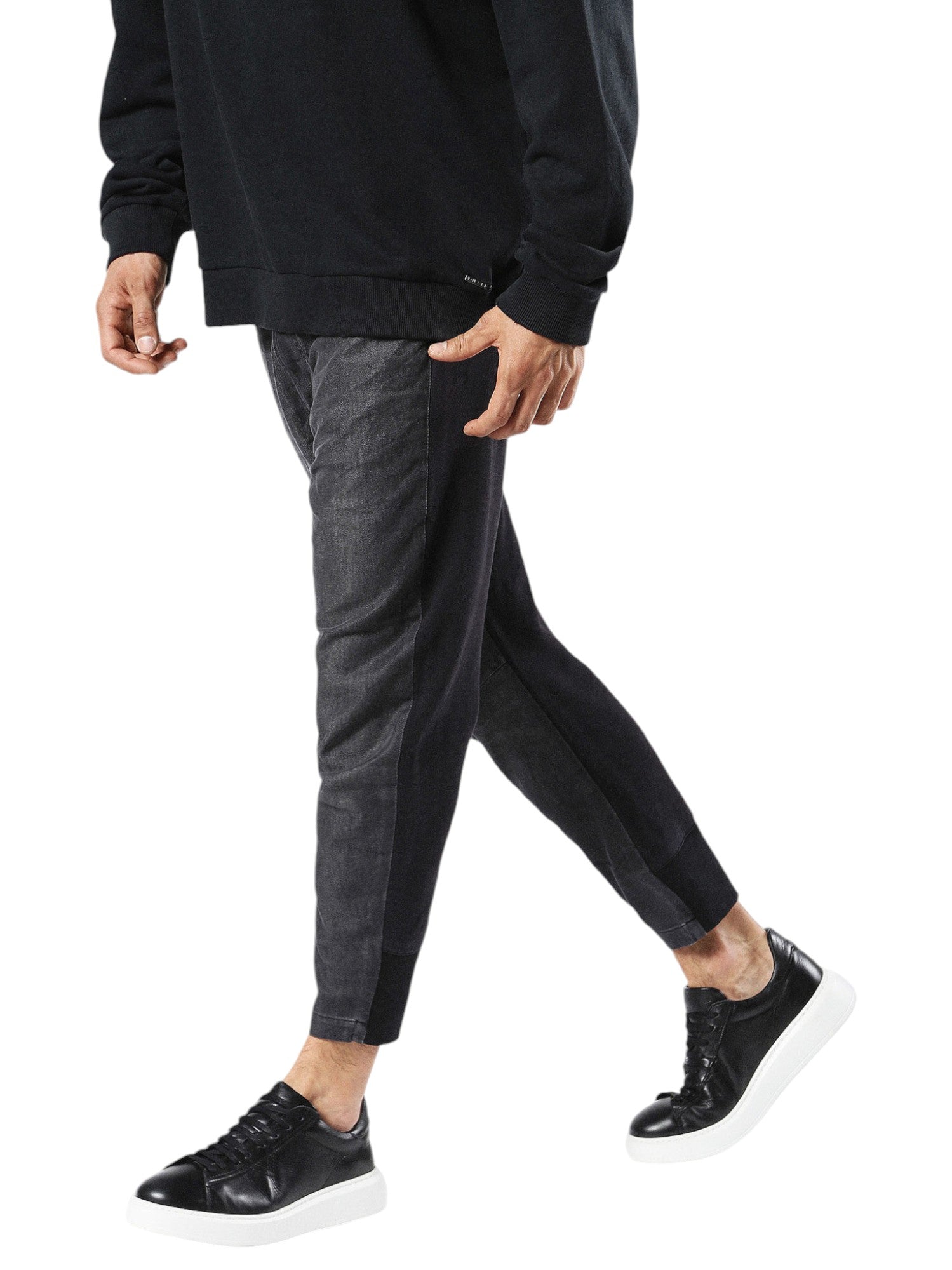 DIESEL D NARROT 0AANN Mens Denim Chinos 2 tone Jeans Regular Fit Lyocell Grey