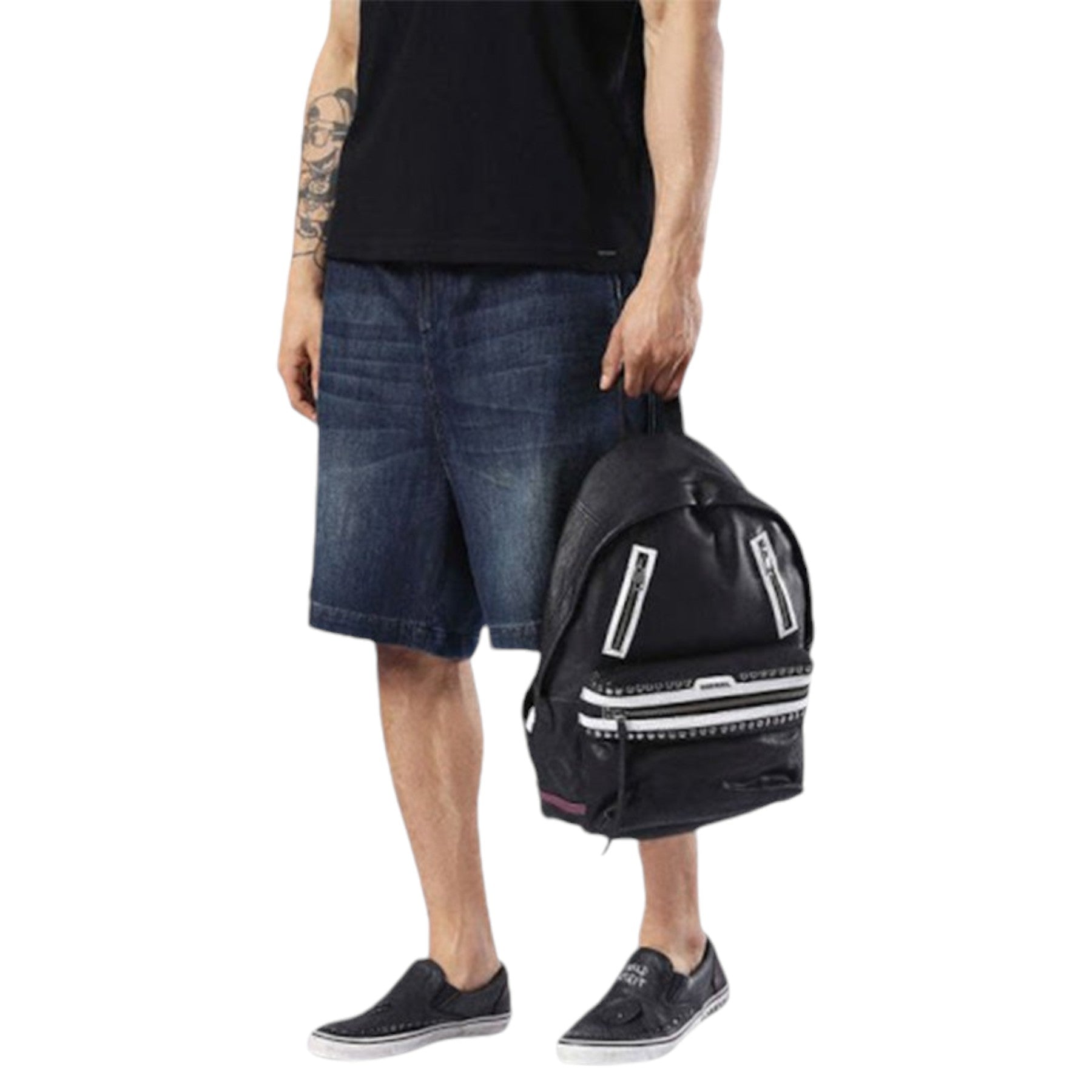 DIESEL D BAGLEY 0NAMB Mens Denim Shorts Loose Fit Blue Casual Summer Beachwear