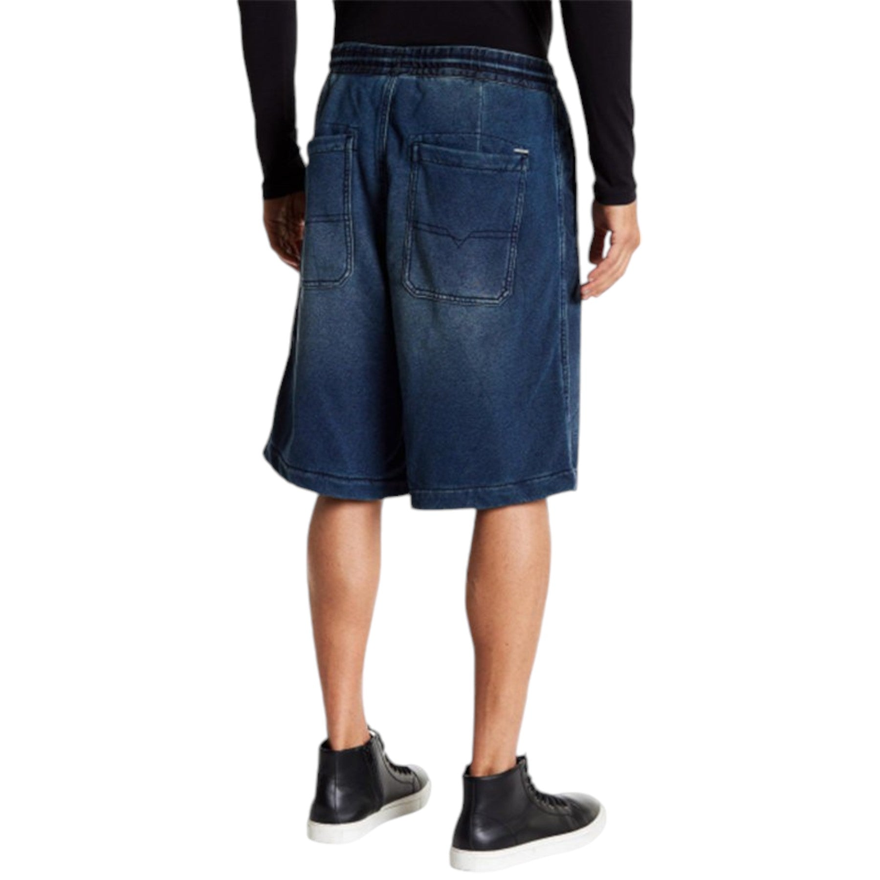 DIESEL D BAGLEY 0NAMB Mens Denim Shorts Loose Fit Blue Casual Summer Beachwear