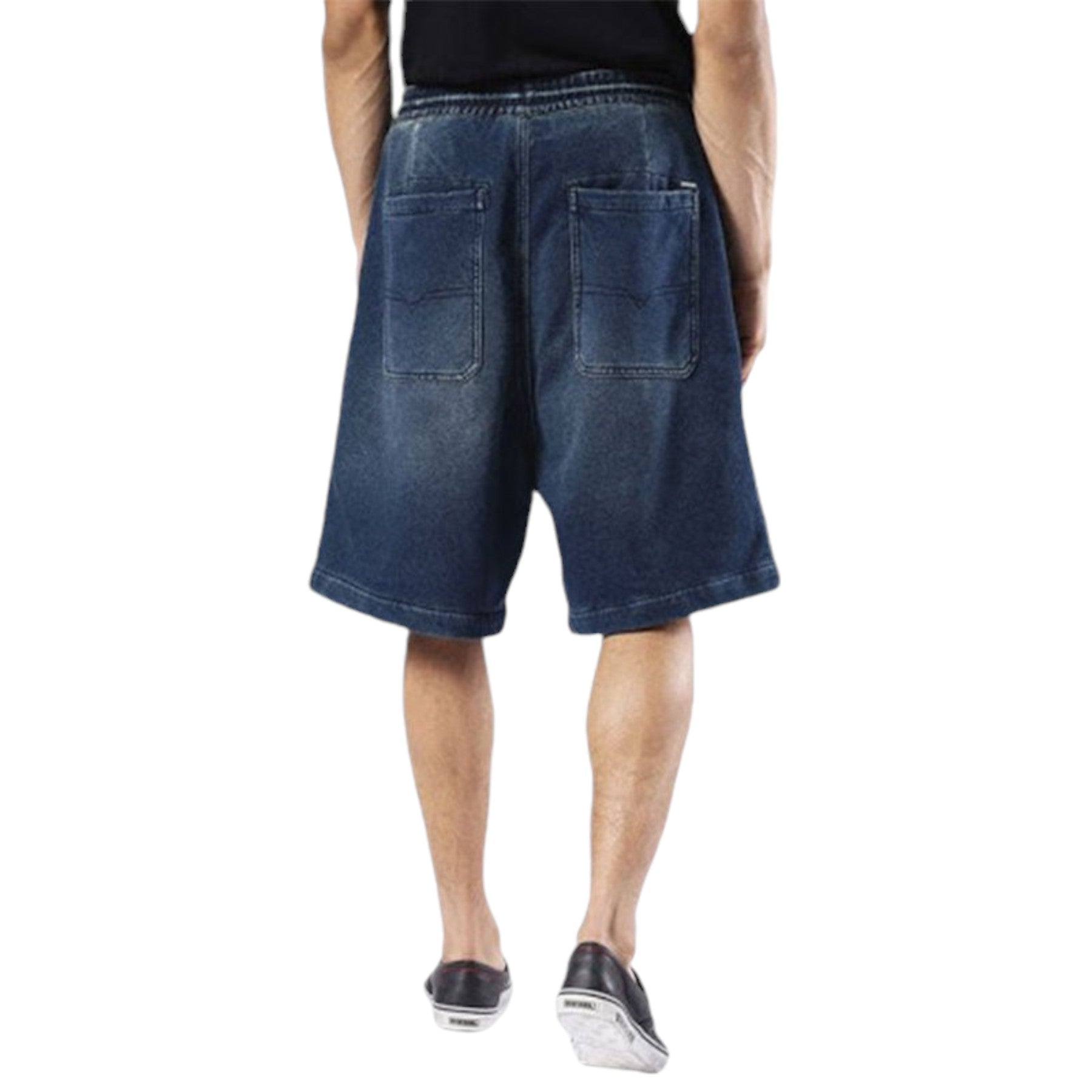 DIESEL D BAGLEY 0NAMB Mens Denim Shorts Loose Fit Blue Casual Summer Beachwear