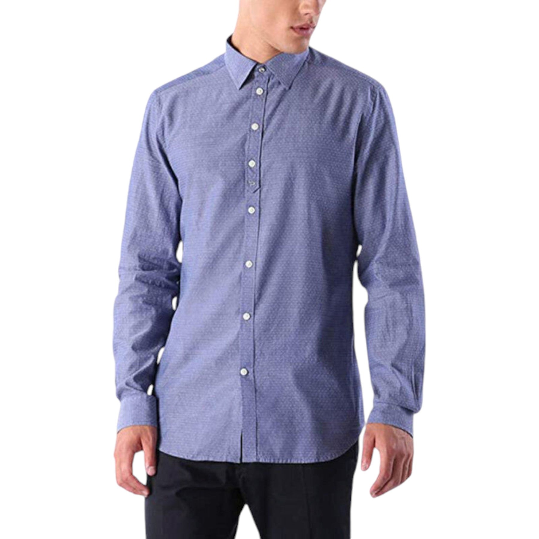 DIESEL S ACHAI CAMICIA 0HAJD Mens Casual Shirts Long Sleeve Formal Cotton Top M