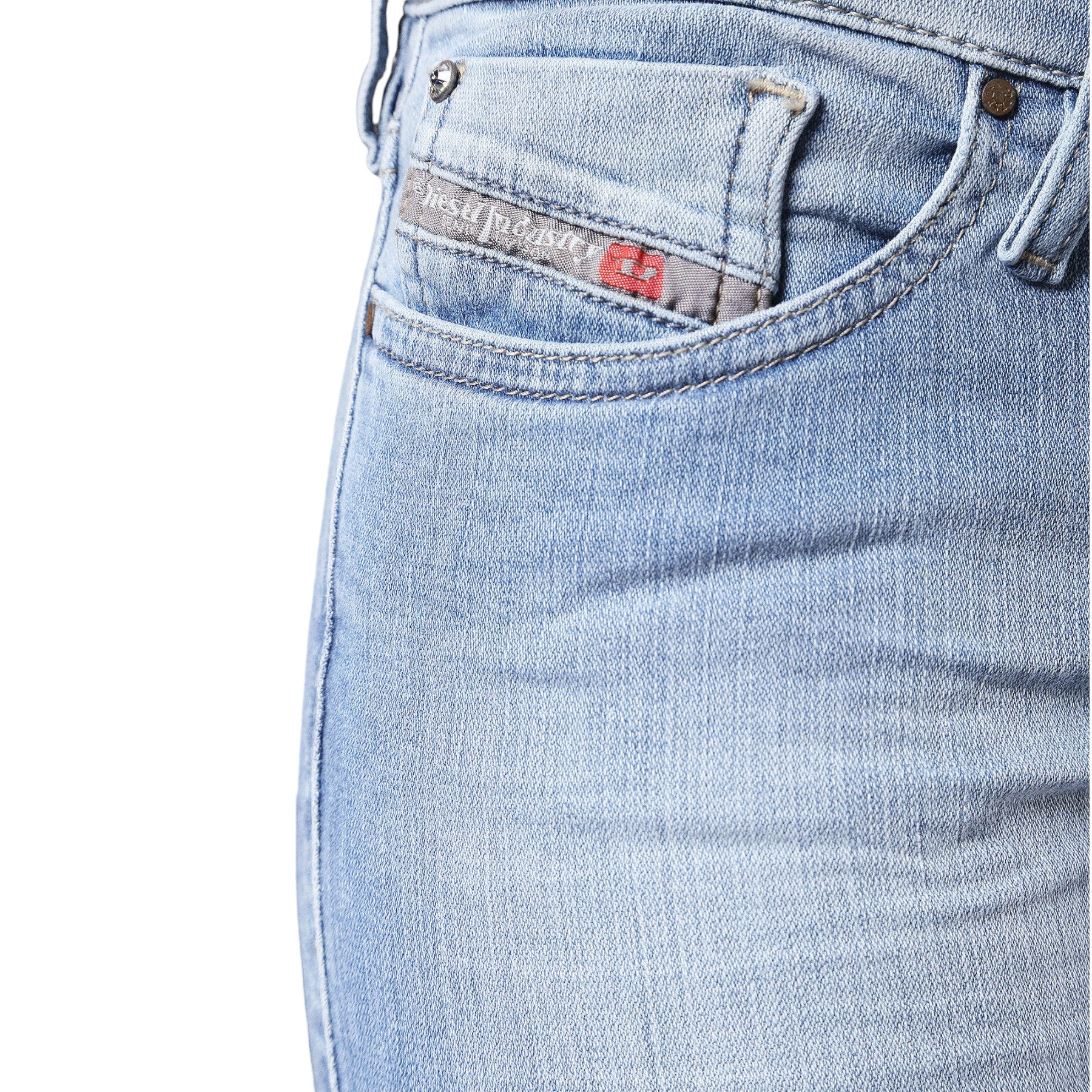 DIESEL SKINZEE LOW 084CR Womens Denim Jeans Super Skinny Fit Blue Faded Zip Fly