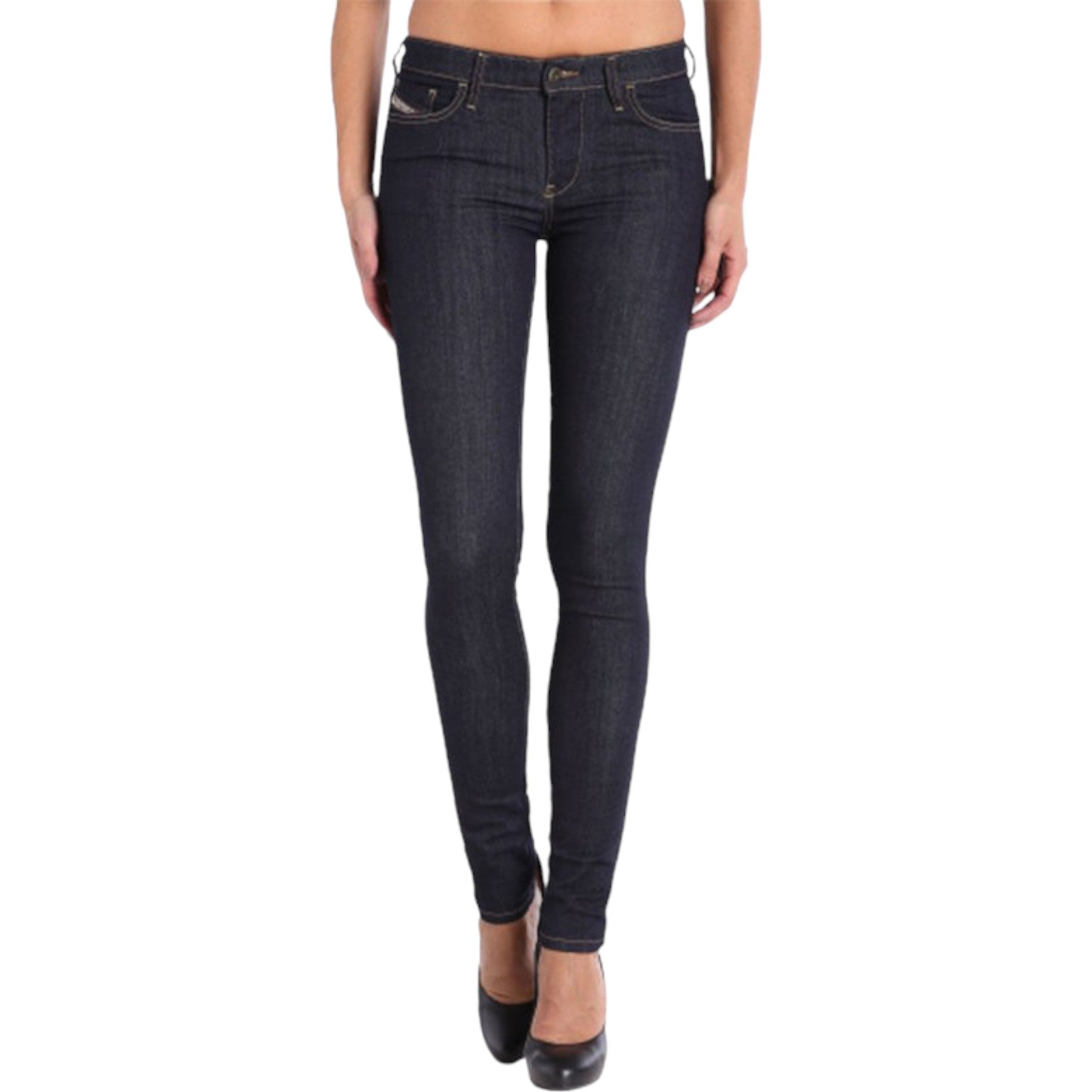 DIESEL SKINZEE 0813C Womens Denim Jeans Super Slim Skinny Blue Casual Pant New