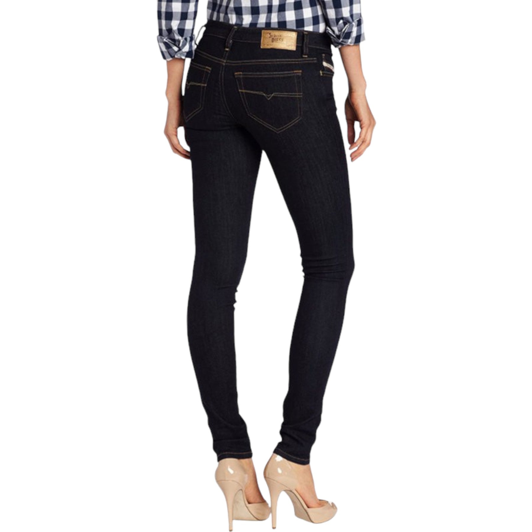 DIESEL SKINZEE 0813C Womens Denim Jeans Super Slim Skinny Blue Casual Pant New