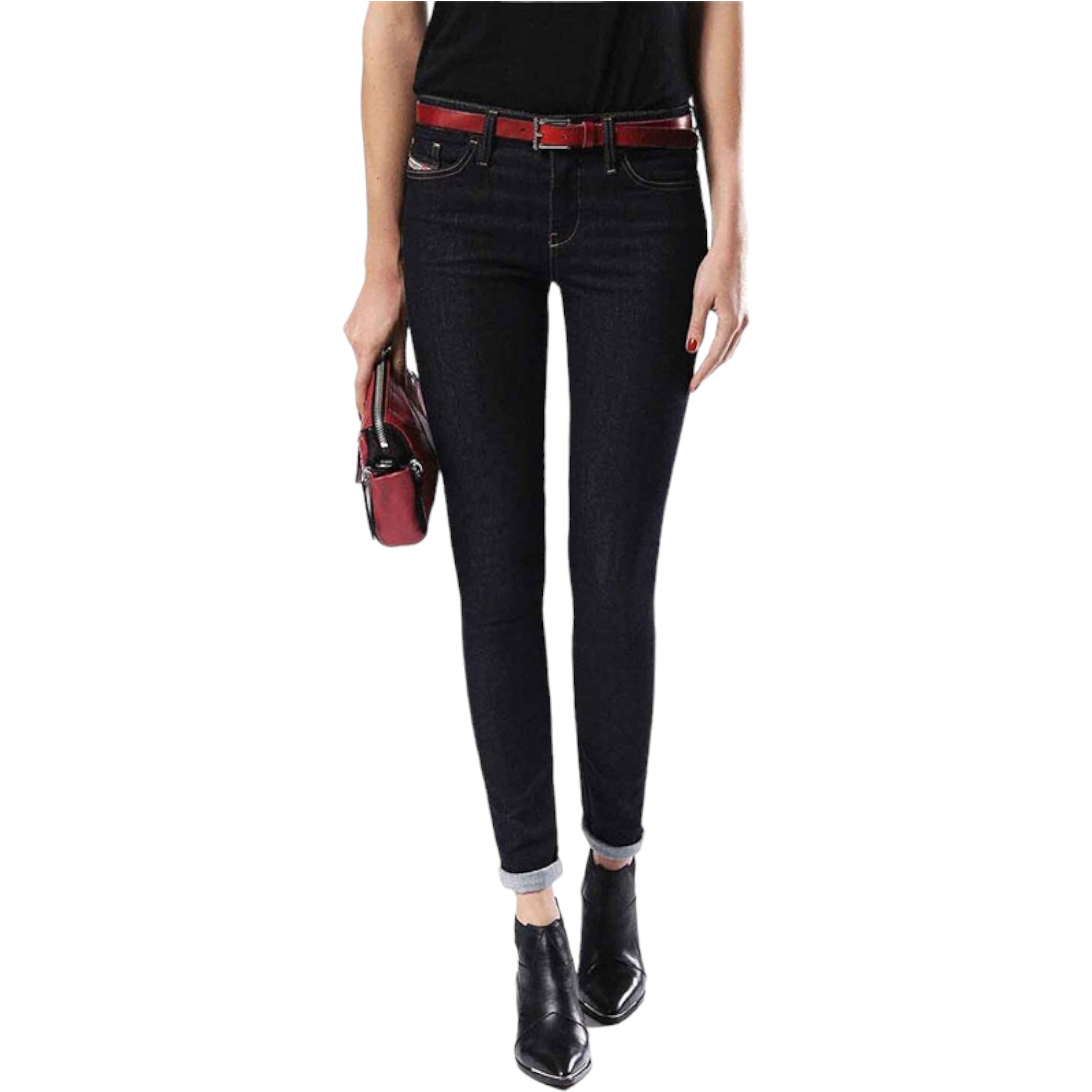 DIESEL SKINZEE 0813C Womens Denim Jeans Super Slim Skinny Blue Casual Pant New