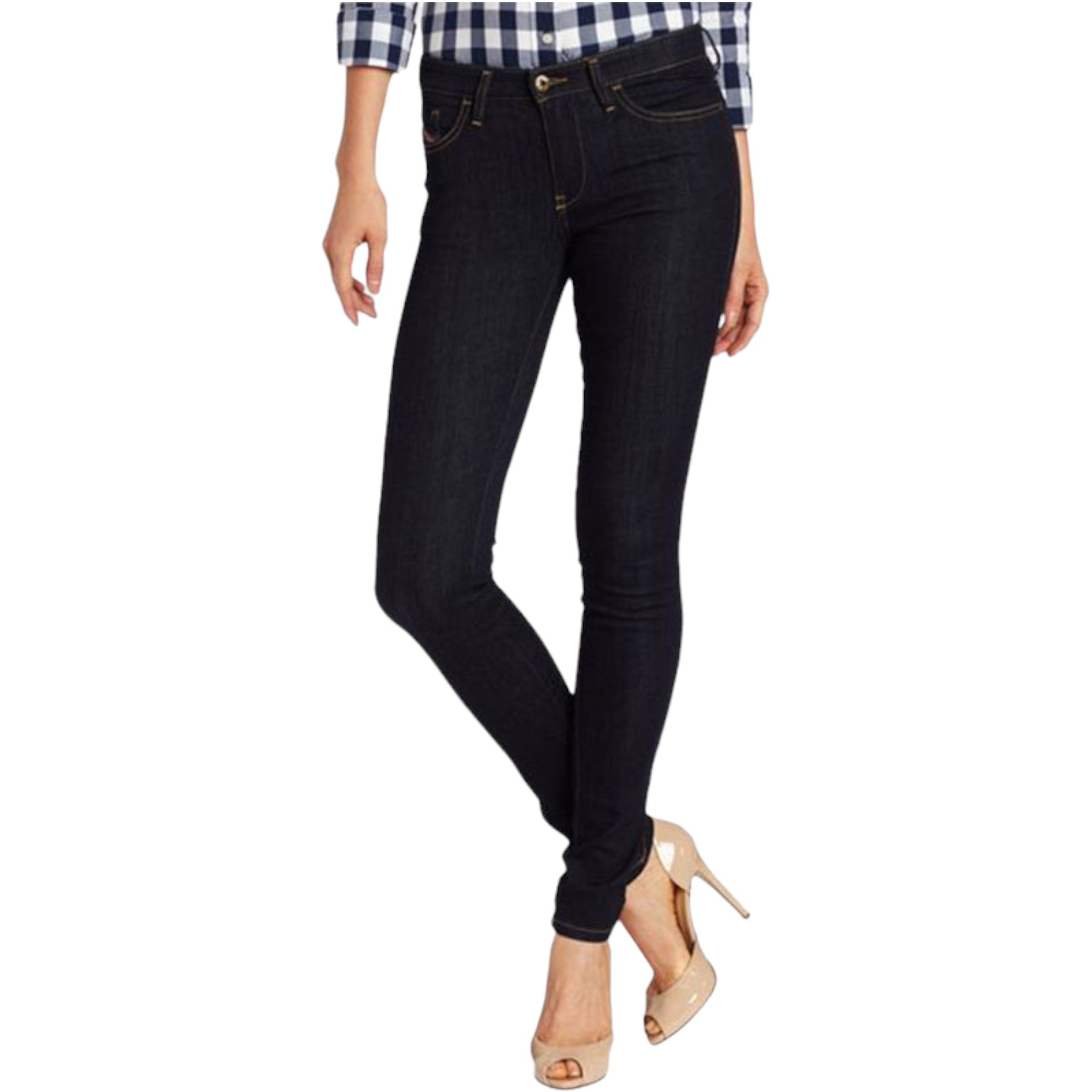 DIESEL SKINZEE 0813C Womens Denim Jeans Super Slim Skinny Blue Casual Pant New