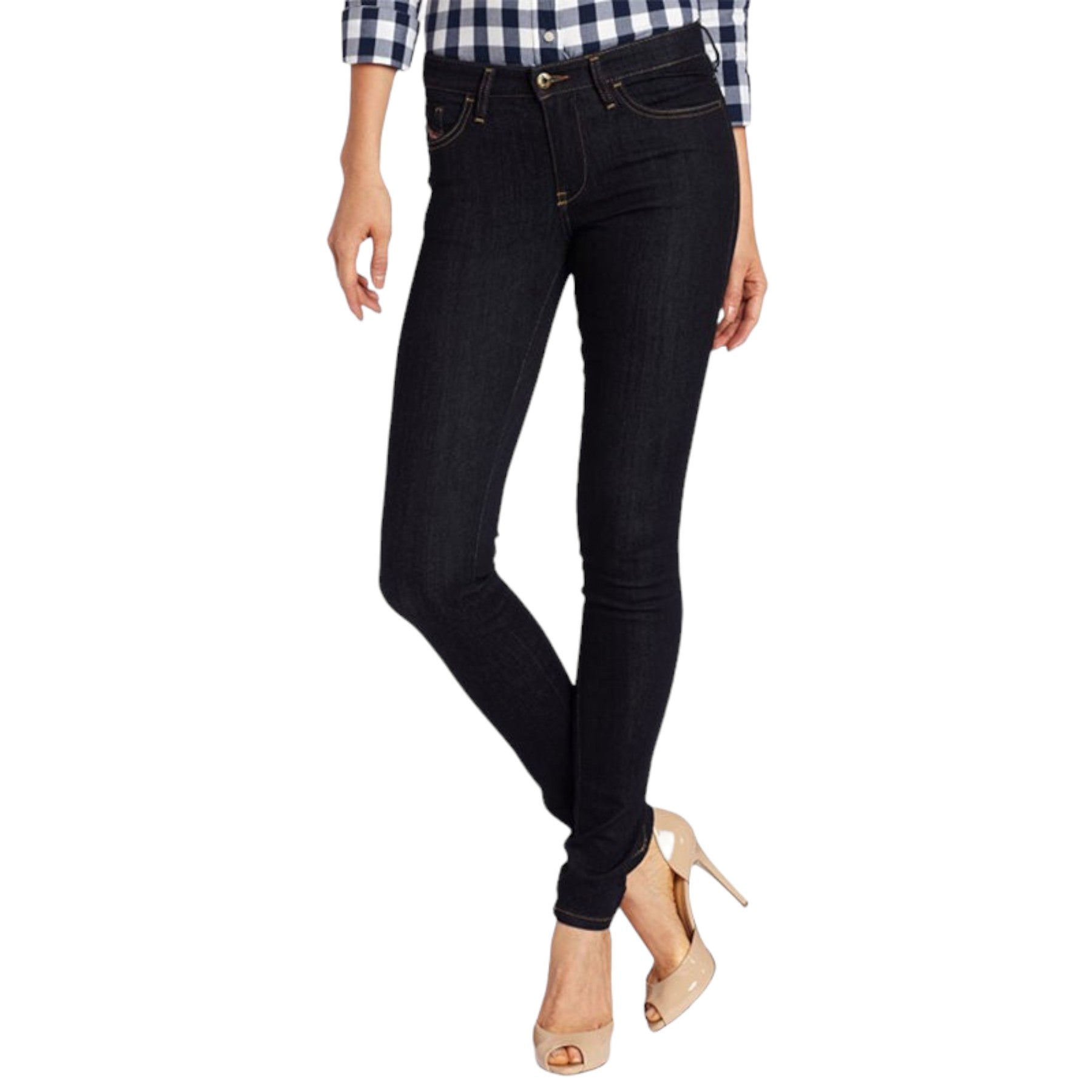 DIESEL SKINZEE 0813C Womens Denim Jeans Super Slim Skinny Blue Casual Pant New