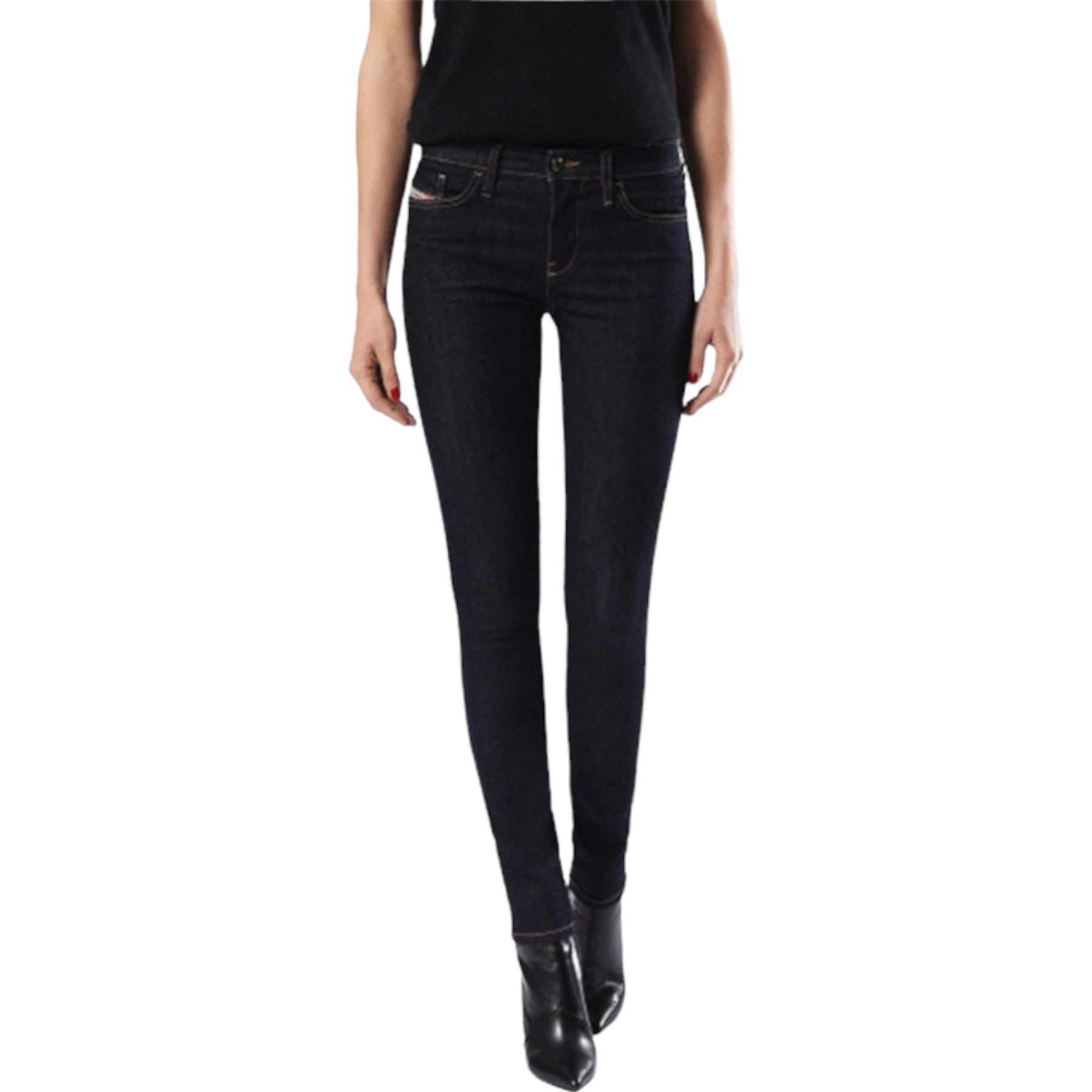 DIESEL SKINZEE 0813C Womens Denim Jeans Super Slim Skinny Blue Casual Pant New