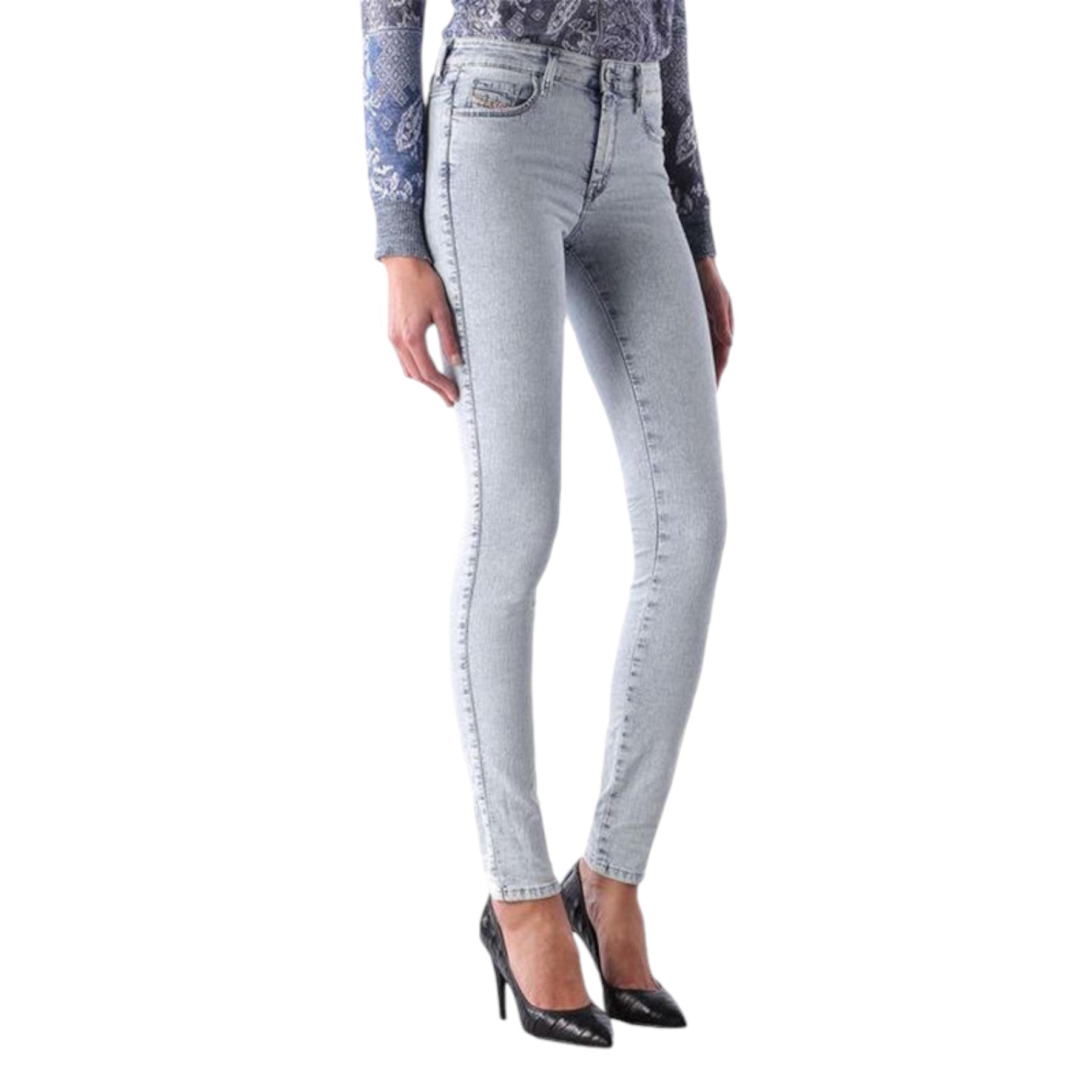 DIESEL DORIS NE 0672C Womens Denim Jogg Jeans Super Slim Fit Skinny Sweat Pants