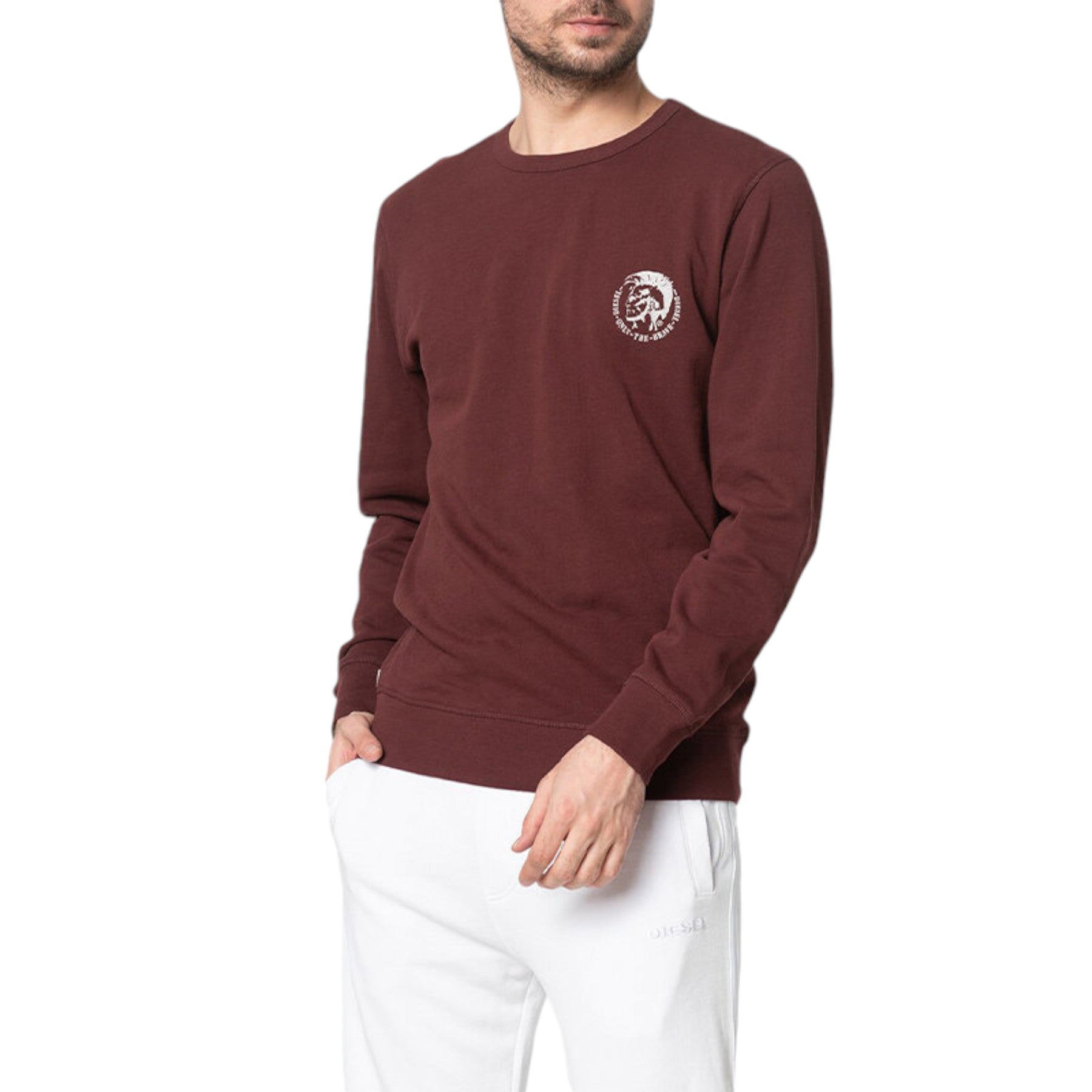 DIESEL UMLT-WILLY Mens Jumper Crew Neck Casual Sweatshirt Pullover Cardigan