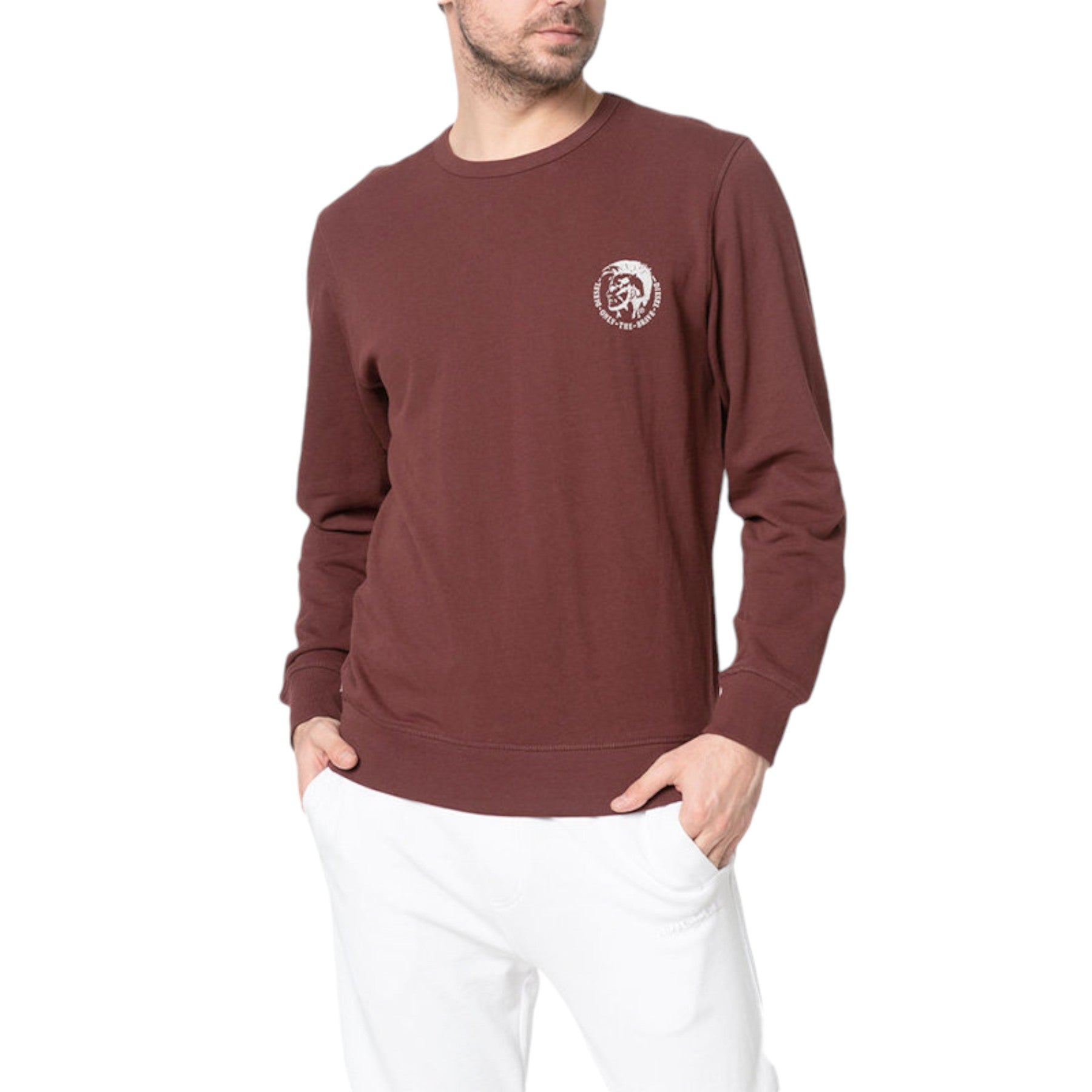 DIESEL UMLT-WILLY Mens Jumper Crew Neck Casual Sweatshirt Pullover Cardigan