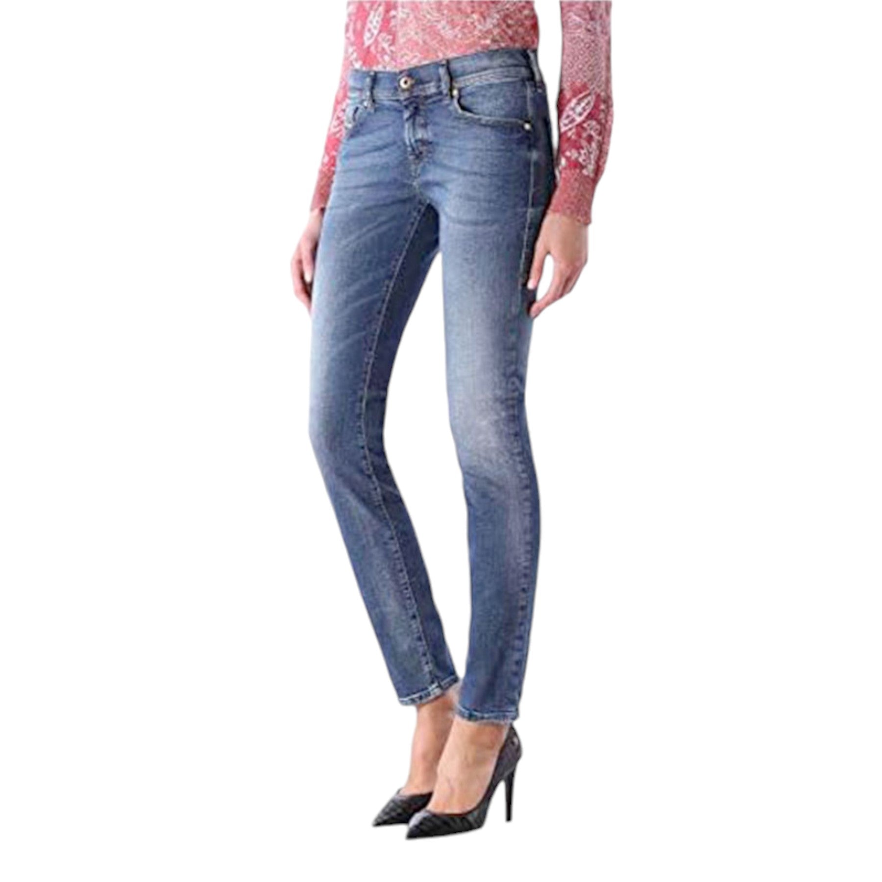 DIESEL GRUPEE NE 0674Z Womens Jeans Stretch Blue Trousers Denim Sweat Jogg Pants