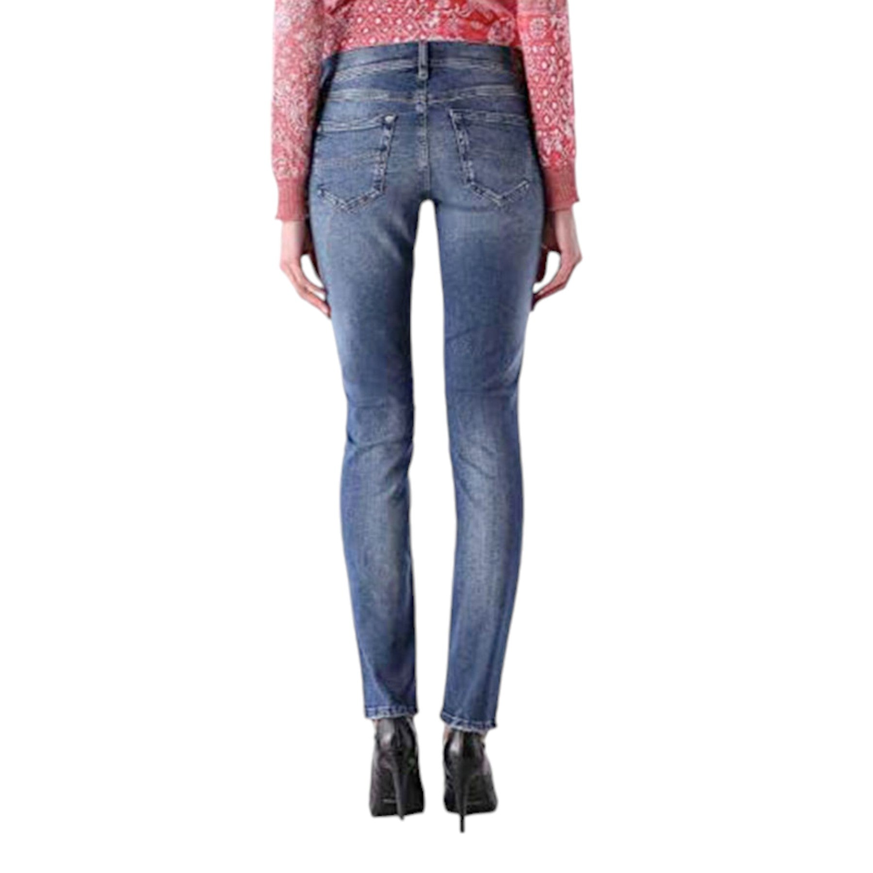 DIESEL GRUPEE NE 0674Z Womens Jeans Stretch Blue Trousers Denim Sweat Jogg Pants