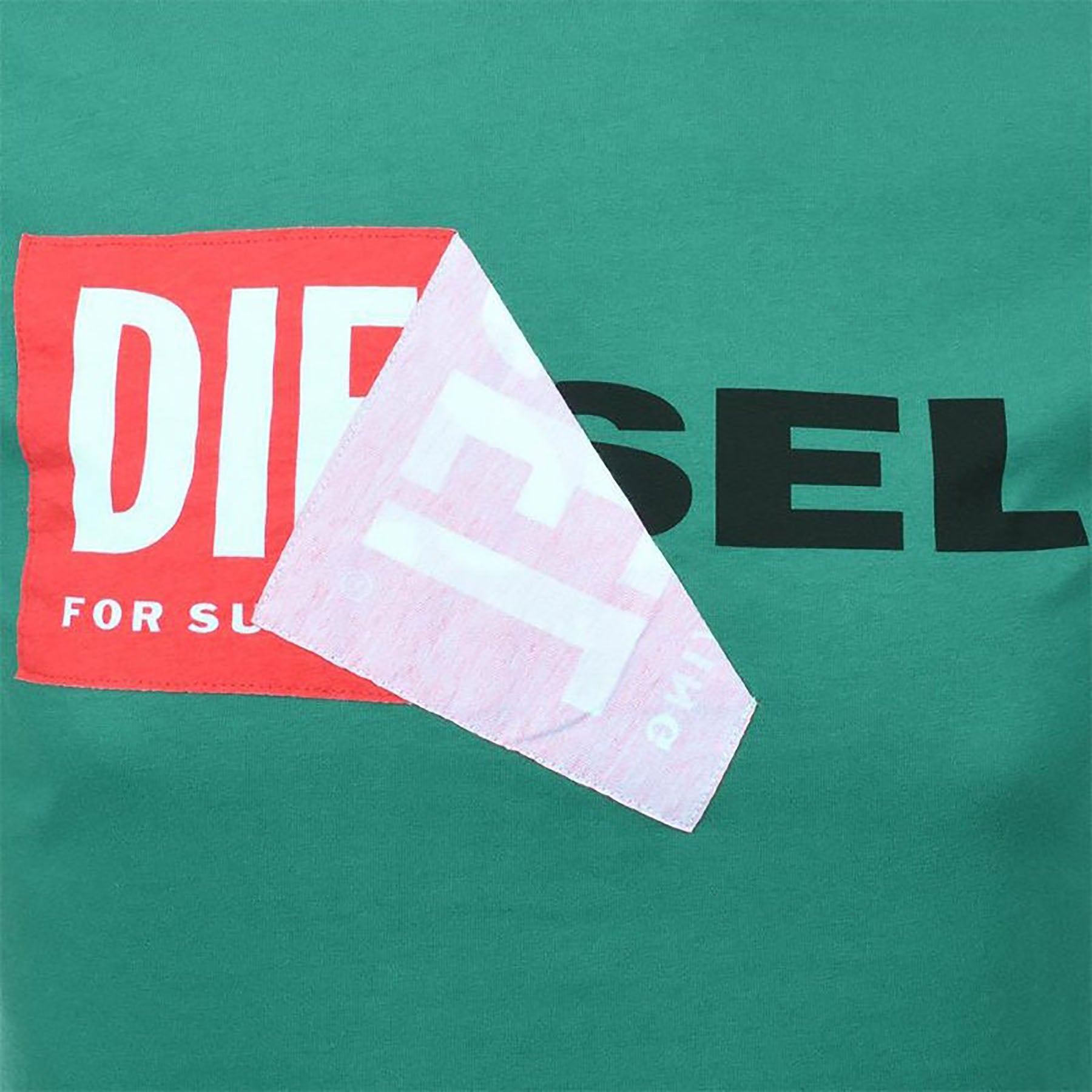 DIESEL T DIEGO QA Mens T shirt Crew Neck Short Sleeve Casual Cotton Tee Green