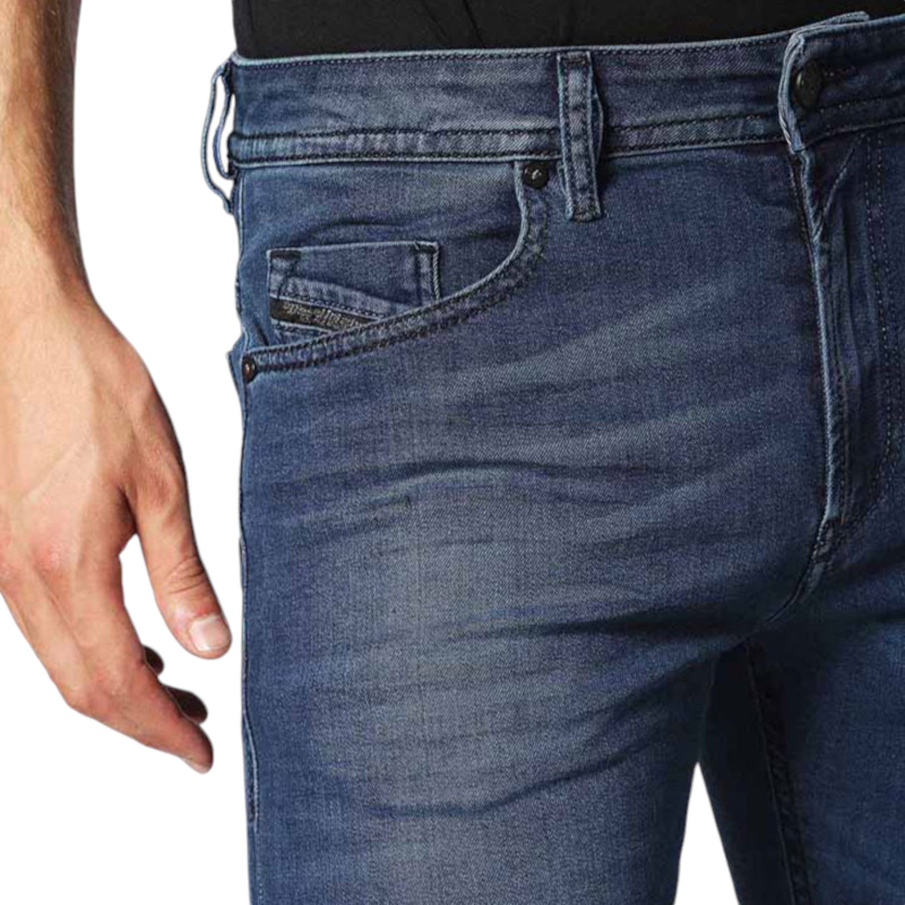 DIESEL THOMMER 0686A Mens Denim Jeans Stretch Slim Fit Skinny Casual Blue Pants