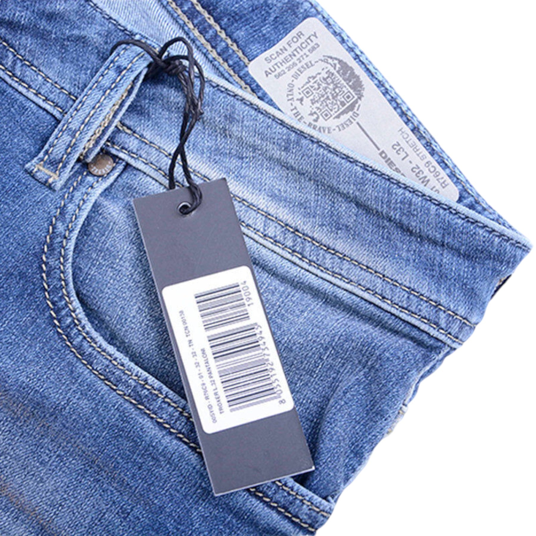 DIESEL TOXER R76C9 Mens Denim Jeans Distressed Slim Fit Skinny Casual Blue Jeans