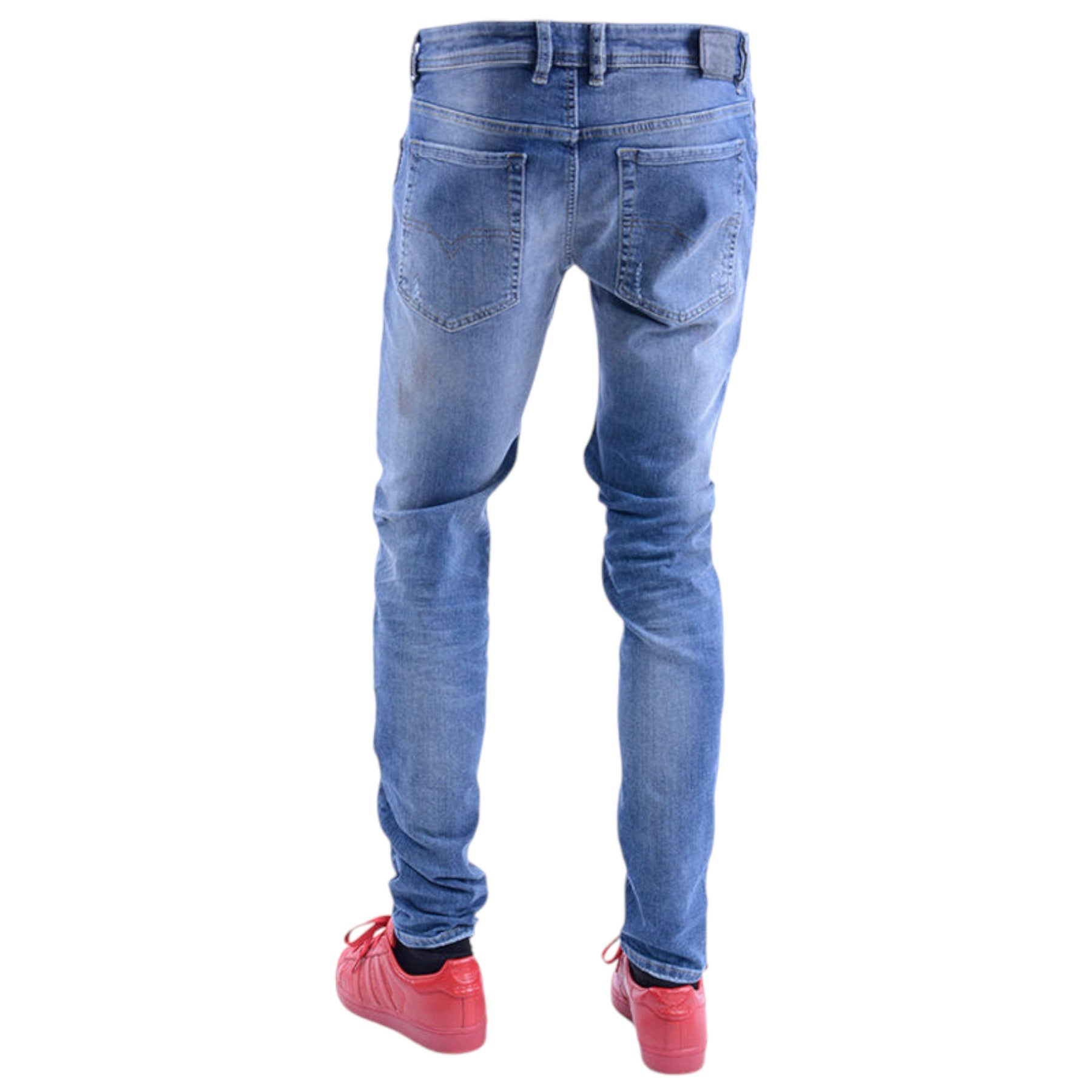 DIESEL TOXER R76C9 Mens Denim Jeans Distressed Slim Fit Skinny Casual Blue Jeans