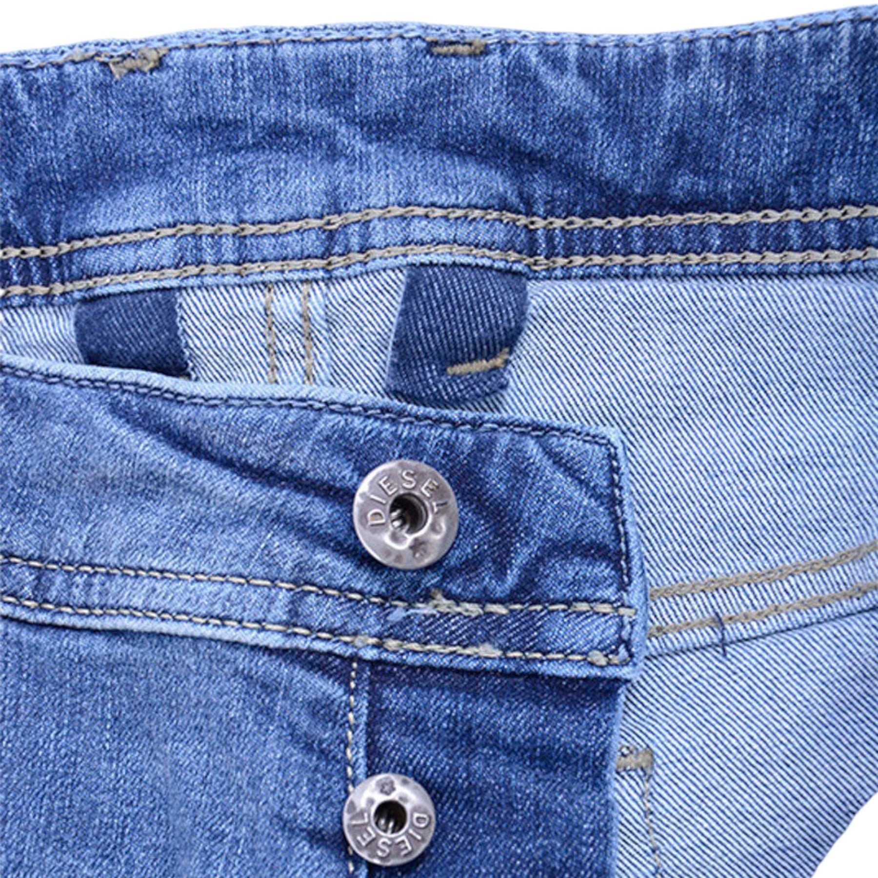 DIESEL TOXER R76C9 Mens Denim Jeans Distressed Slim Fit Skinny Casual Blue Jeans