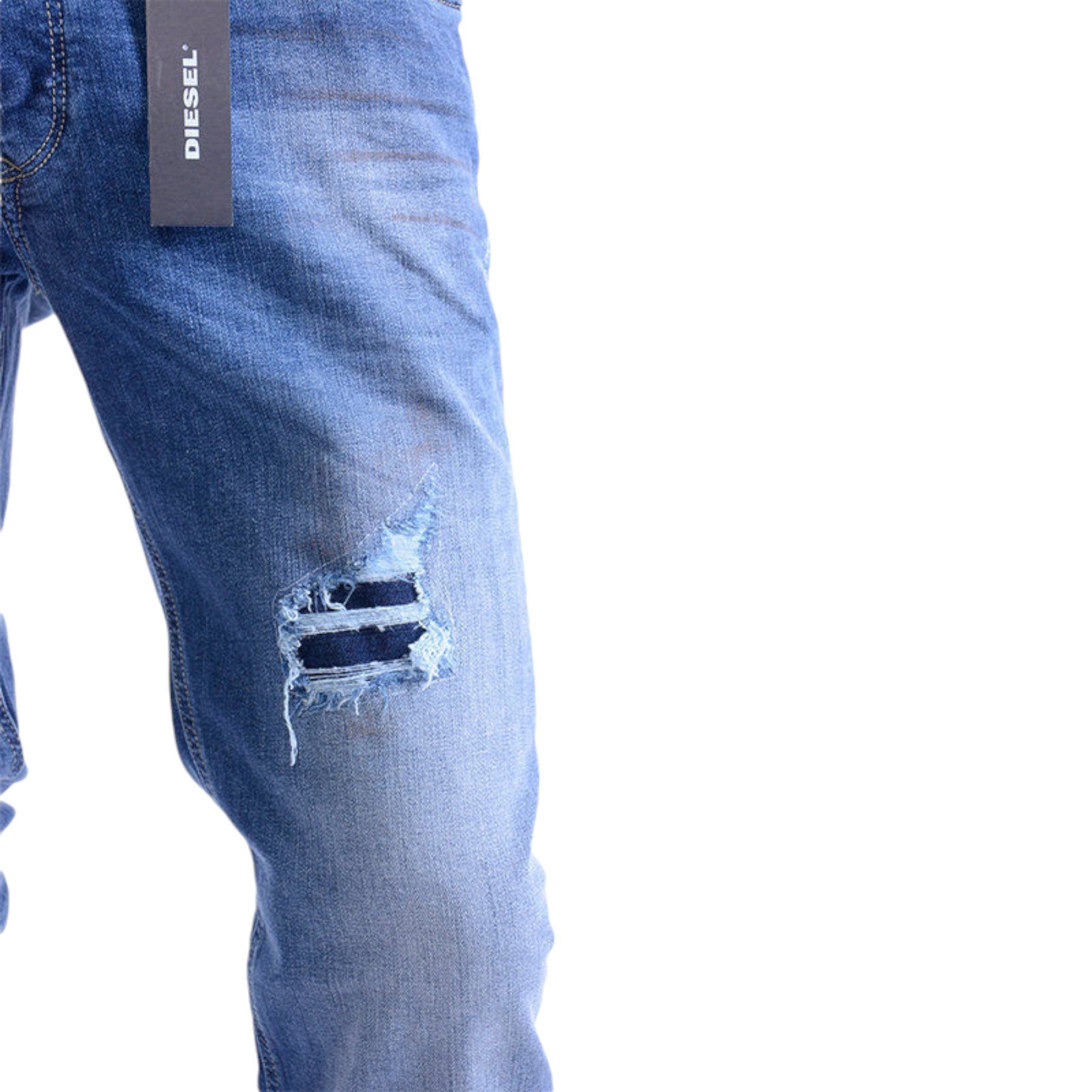 DIESEL TOXER R76C9 Mens Denim Jeans Distressed Slim Fit Skinny Casual Blue Jeans