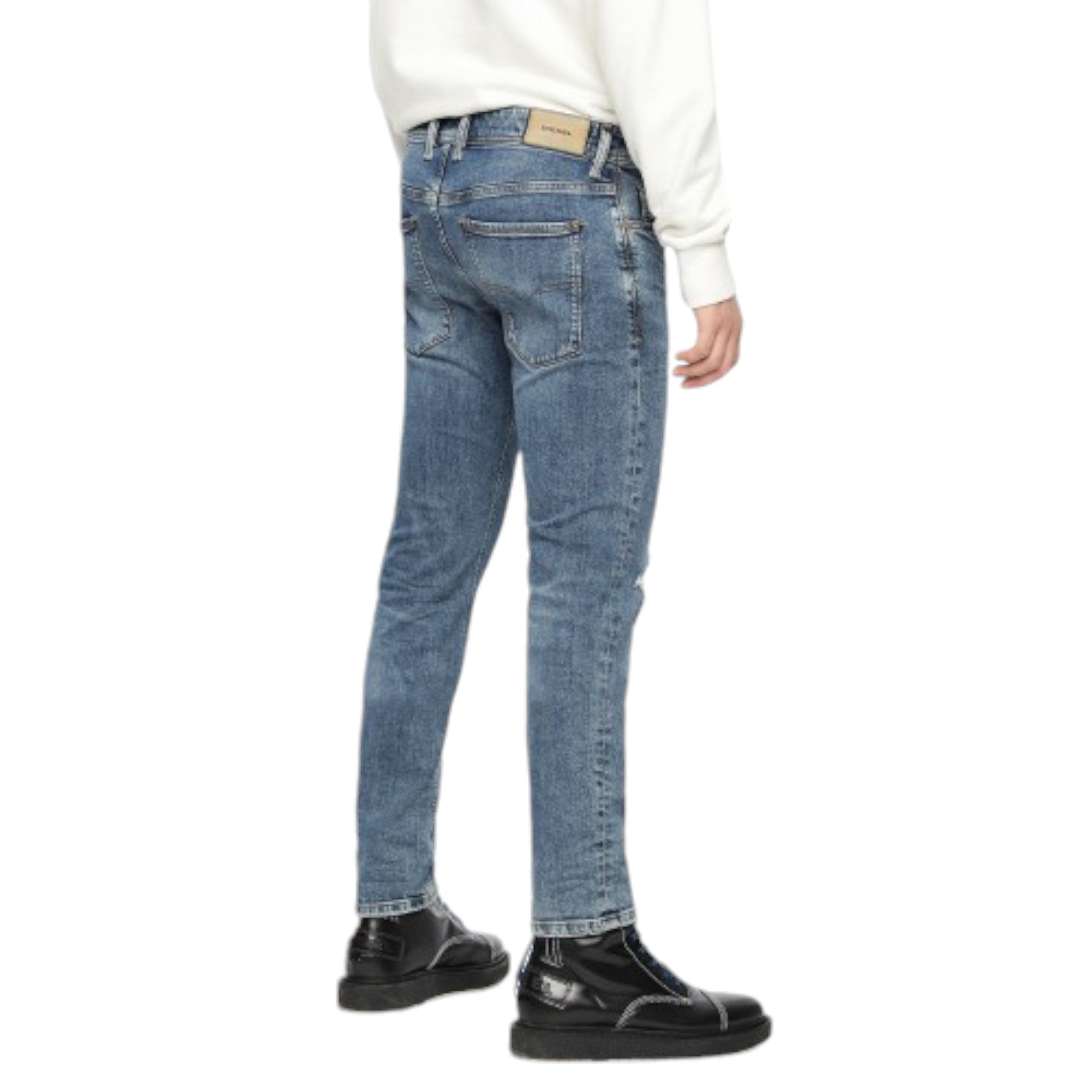 DIESEL SLEENKER 069AI Mens Denim Jeans Distressed Casual Regular Slim Tapered