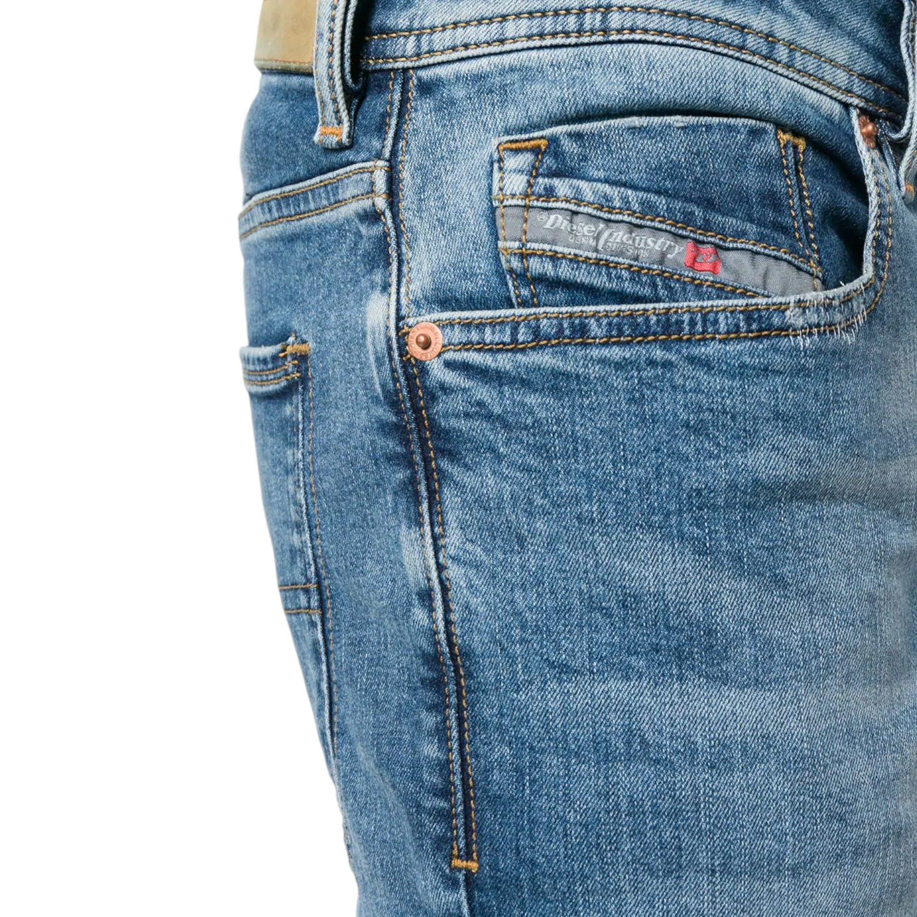 DIESEL SLEENKER 069AI Mens Denim Jeans Distressed Casual Regular Slim Tapered