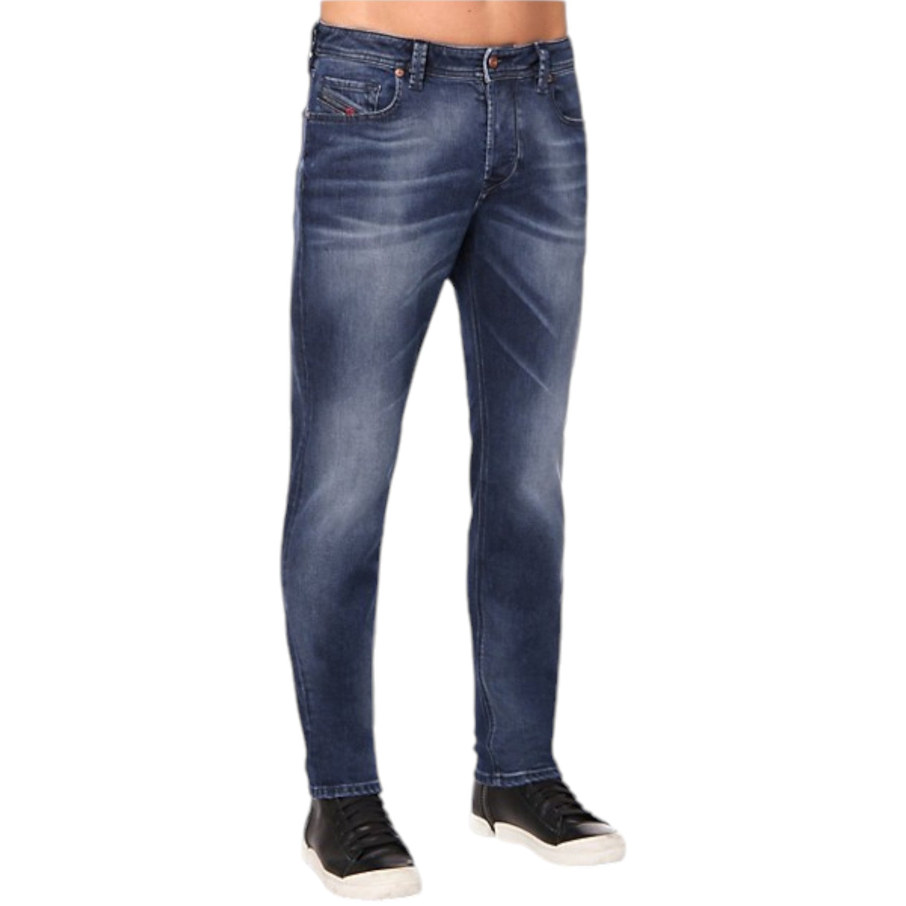 DIESEL LARKEE BEEX 084NS Mens Denim Jeans Regular Slim Tapered Faded Pants