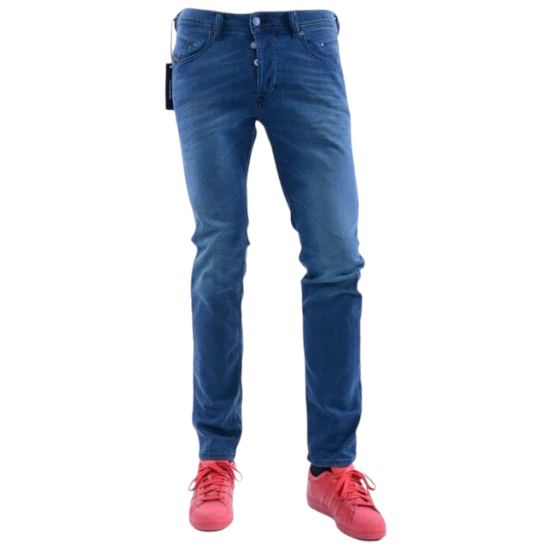 DIESEL BELTHER 0686A Mens Denim Jeans Stretch Regular Slim Tapered Casual Pants