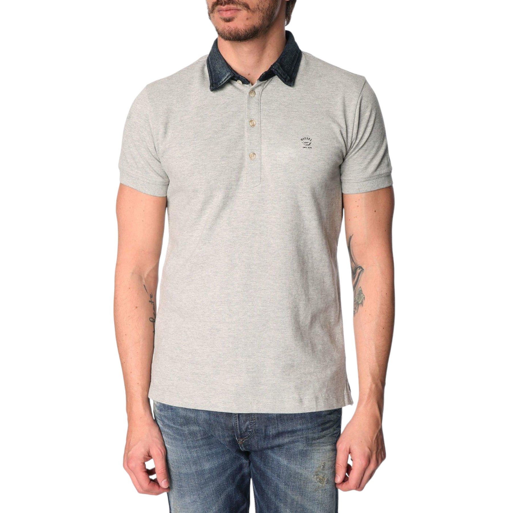 DIESEL T BASILEUS 0QAFM Mens Polo Shirt Classic Golf T-Shirt Casual Tee Cotton