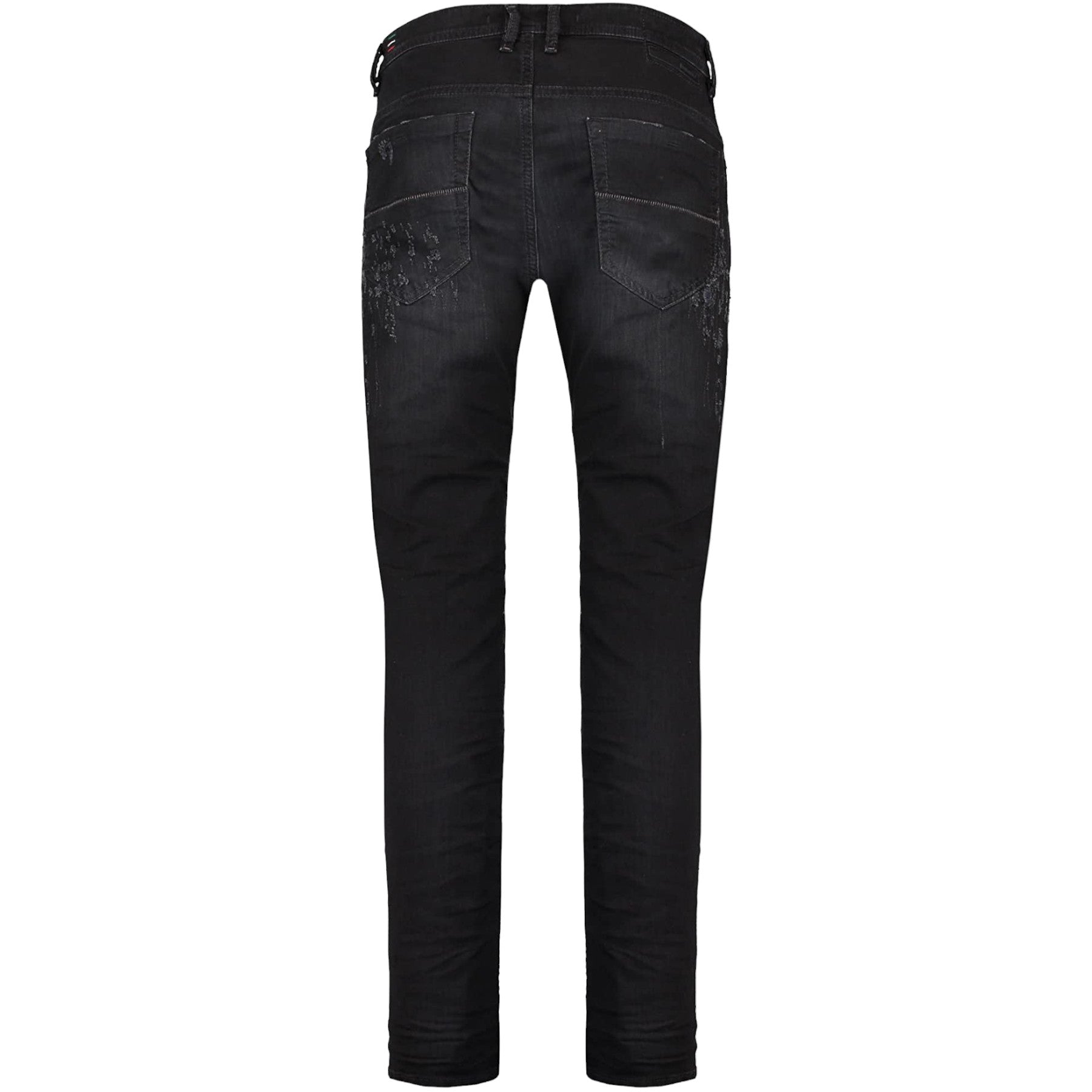 DIESEL THOMMER 0683T Mens Denim Jeans Slim Fit DNA Distressed Black Pants Italy