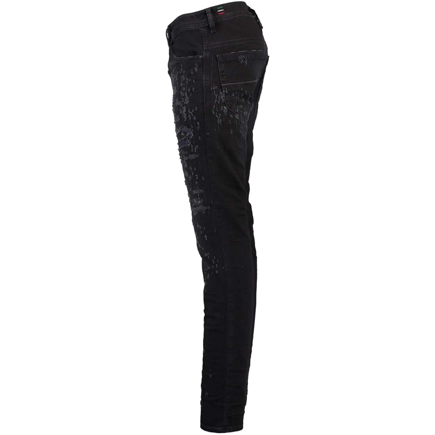 DIESEL THOMMER 0683T Mens Denim Jeans Slim Fit DNA Distressed Black Pants Italy