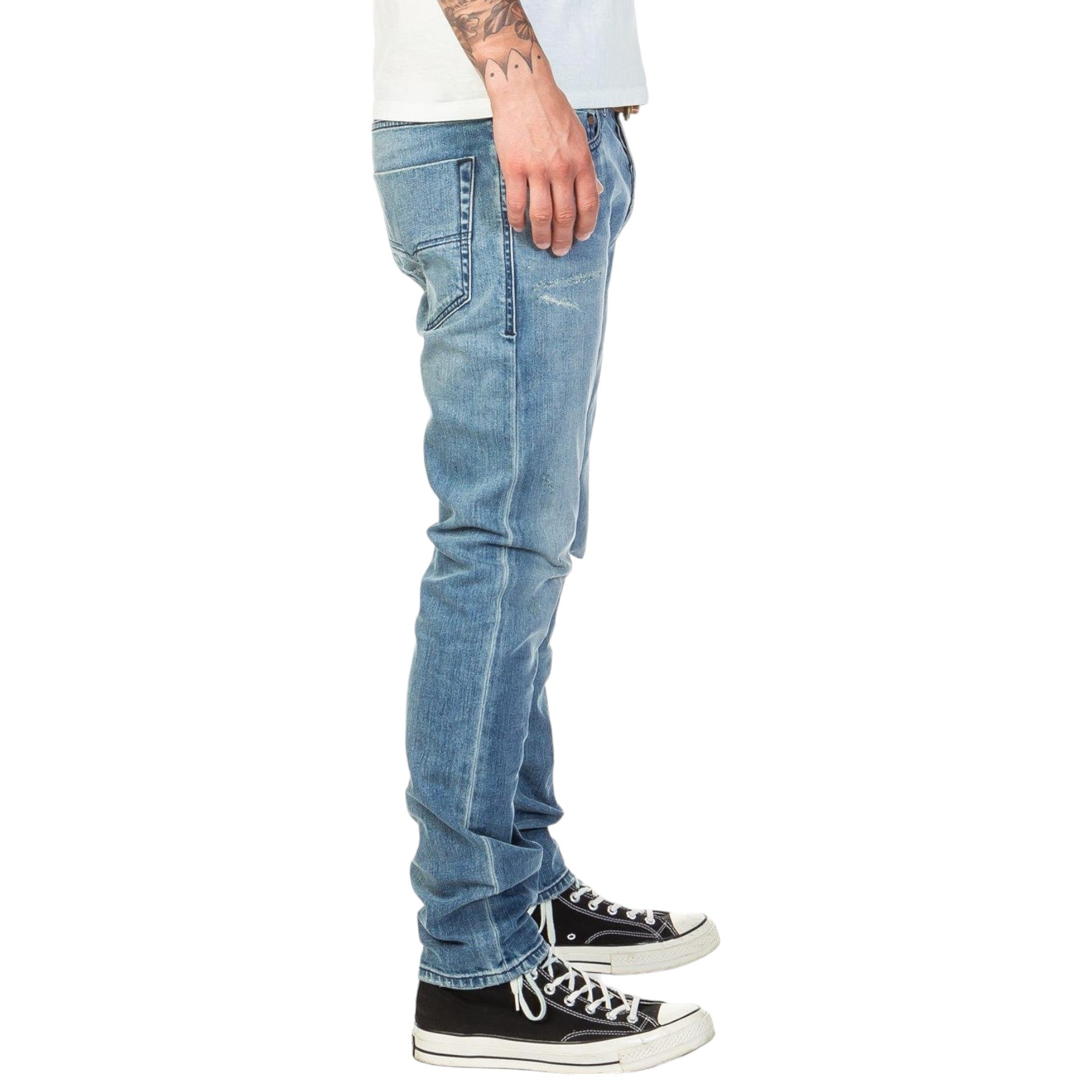 DIESEL TEPPHAR 084VI Mens Denim Jeans Custom Distressed  Stretch Slim Carrot Fit