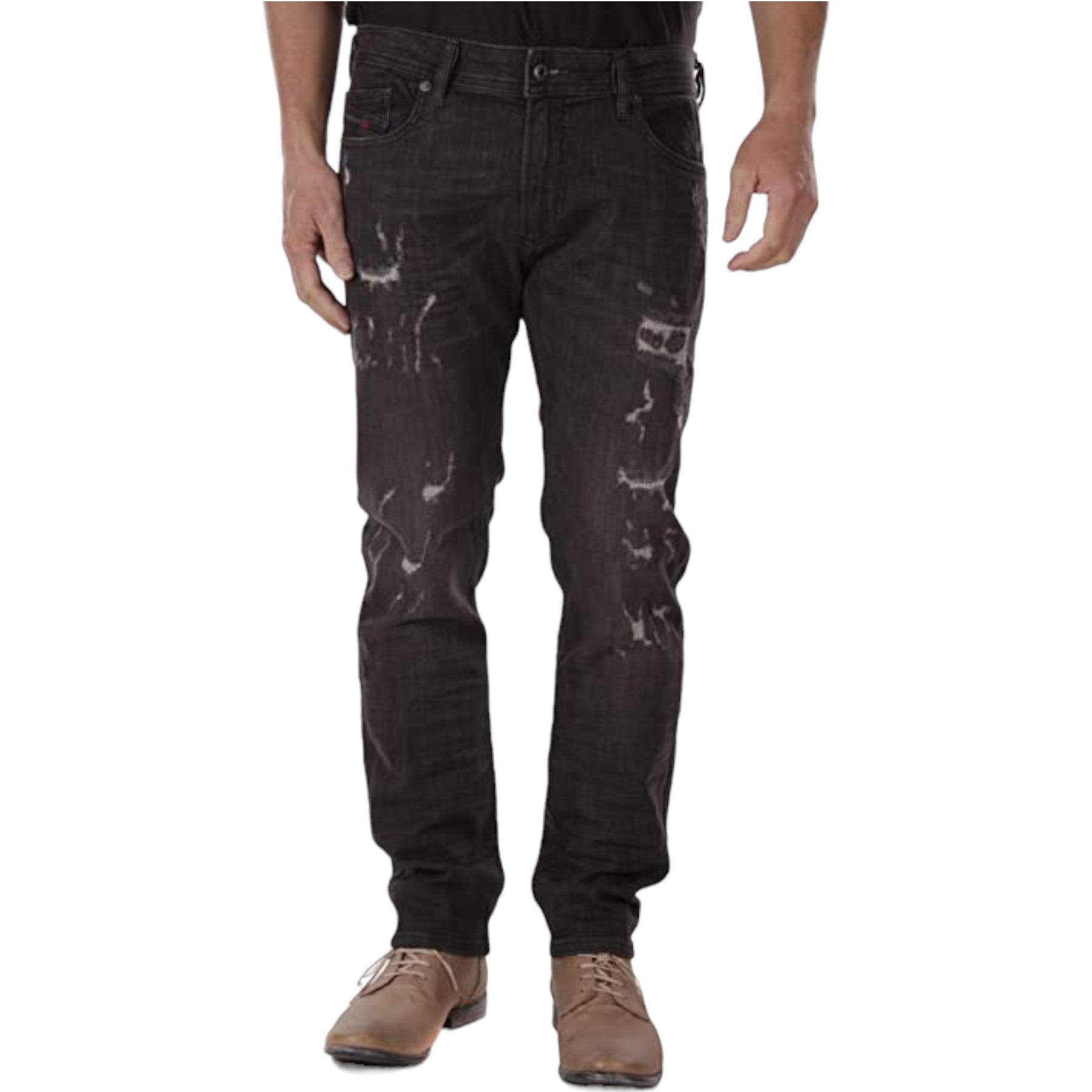 DIESEL THAVAR-XP RFE02 Mens Denim Jeans Stretch Slim Skinny Fit Distressed Pants