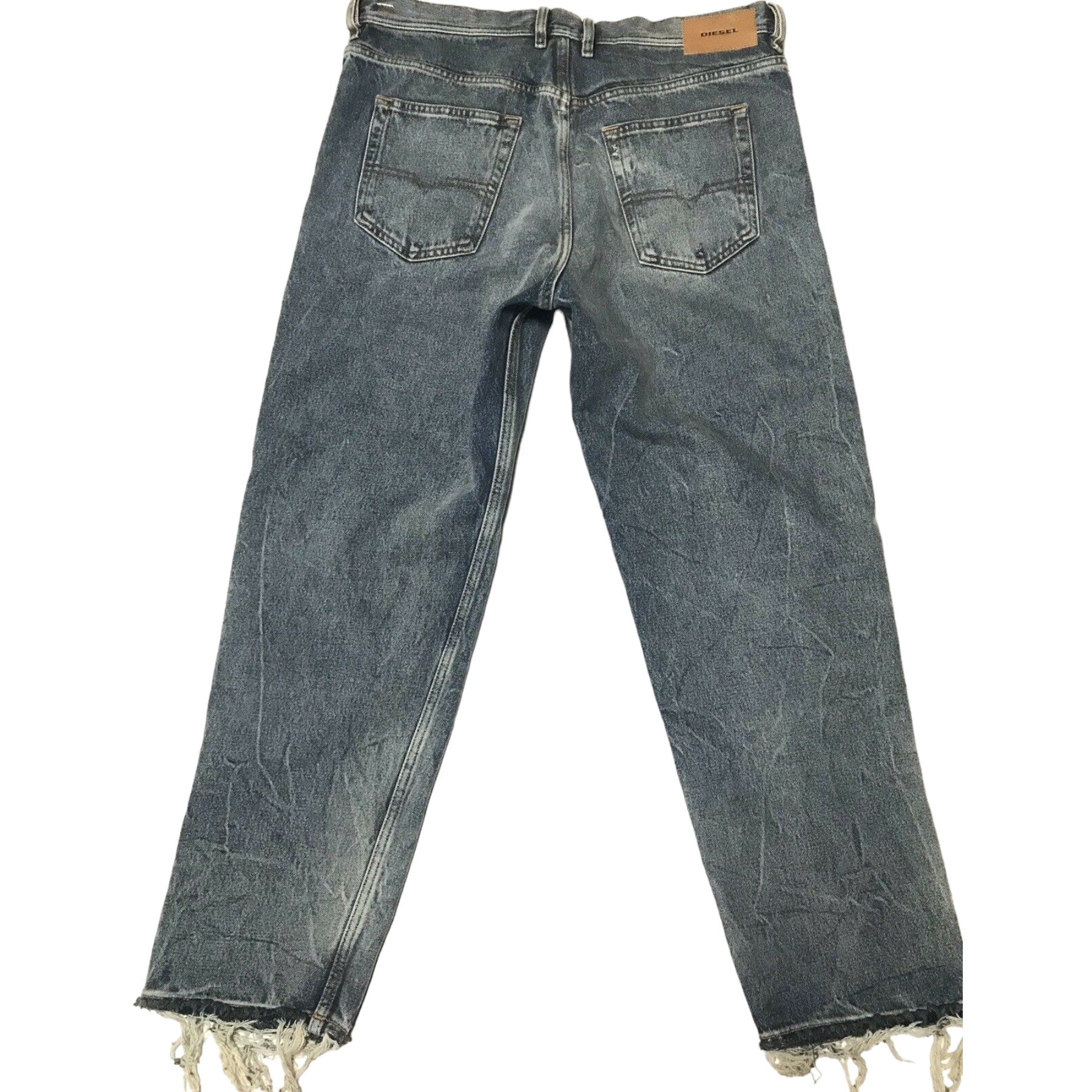 DIESEL DAGH XP 084ZS Mens Jeans Regular Straight Distress Blue Denim Made Italy