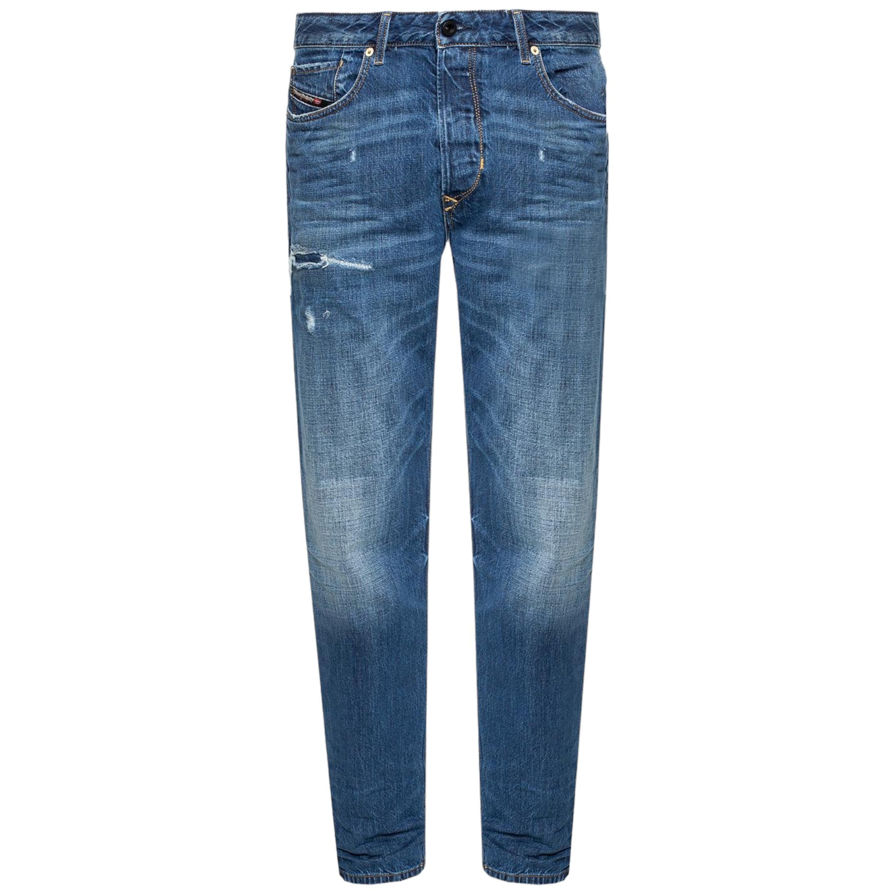 DIESEL D KODECK 080AH Mens Denim Jeans Regular Fit Distressed Faded Trouser Pant