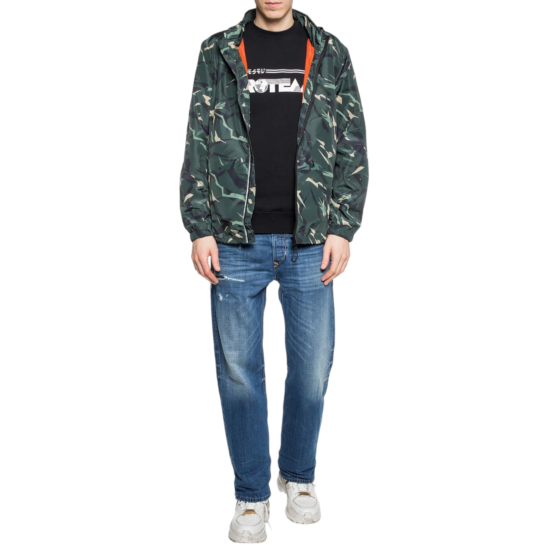 DIESEL D KODECK 080AH Mens Denim Jeans Regular Fit Distressed Faded Trouser Pant