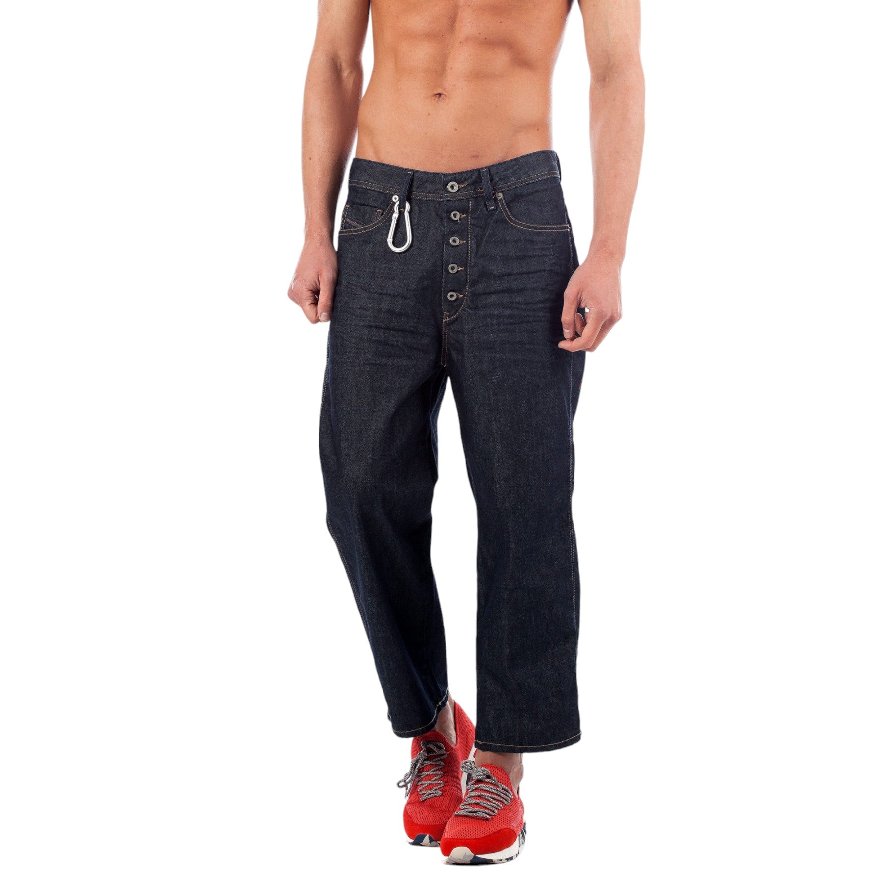 DIESEL FLIP 0088Z Mens Denim Jeans Comfort Straight Leg Trousers Pants Dark Blue