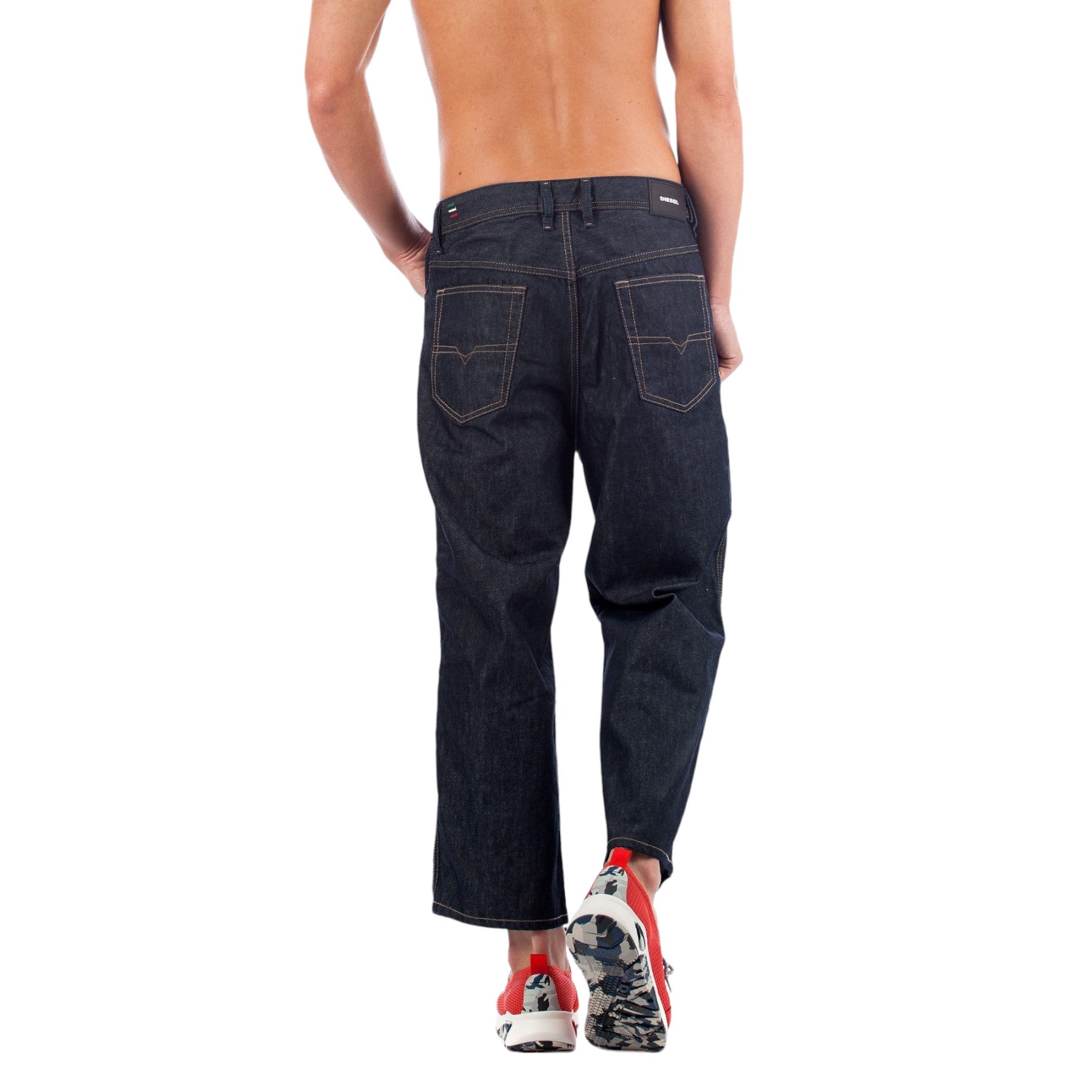 DIESEL FLIP 0088Z Mens Denim Jeans Comfort Straight Leg Trousers Pants Dark Blue