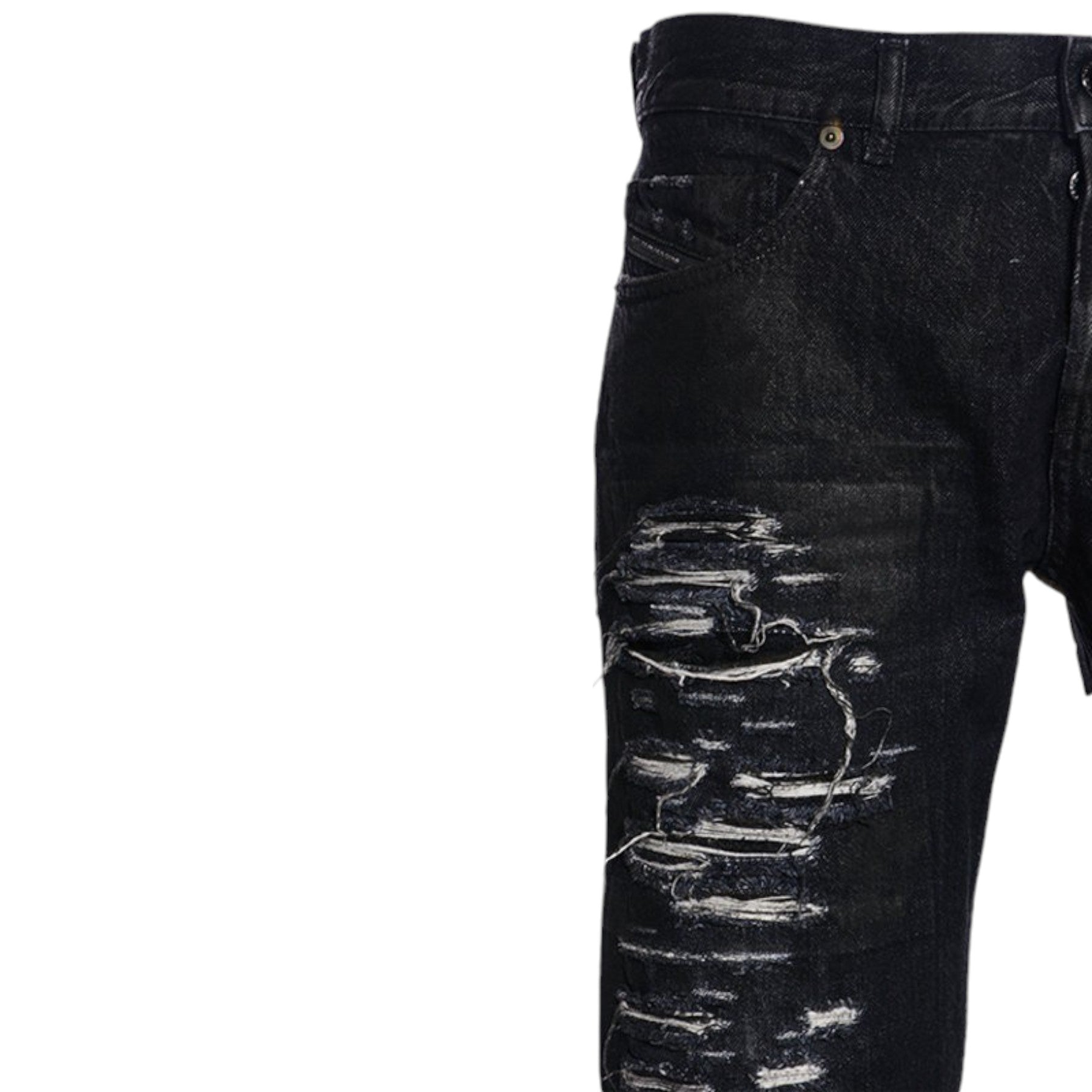 DIESEL BLACK GOLD TYPE 2813 BG8Y0 Mens Denim Jeans Slim Trouser Pant Black Italy