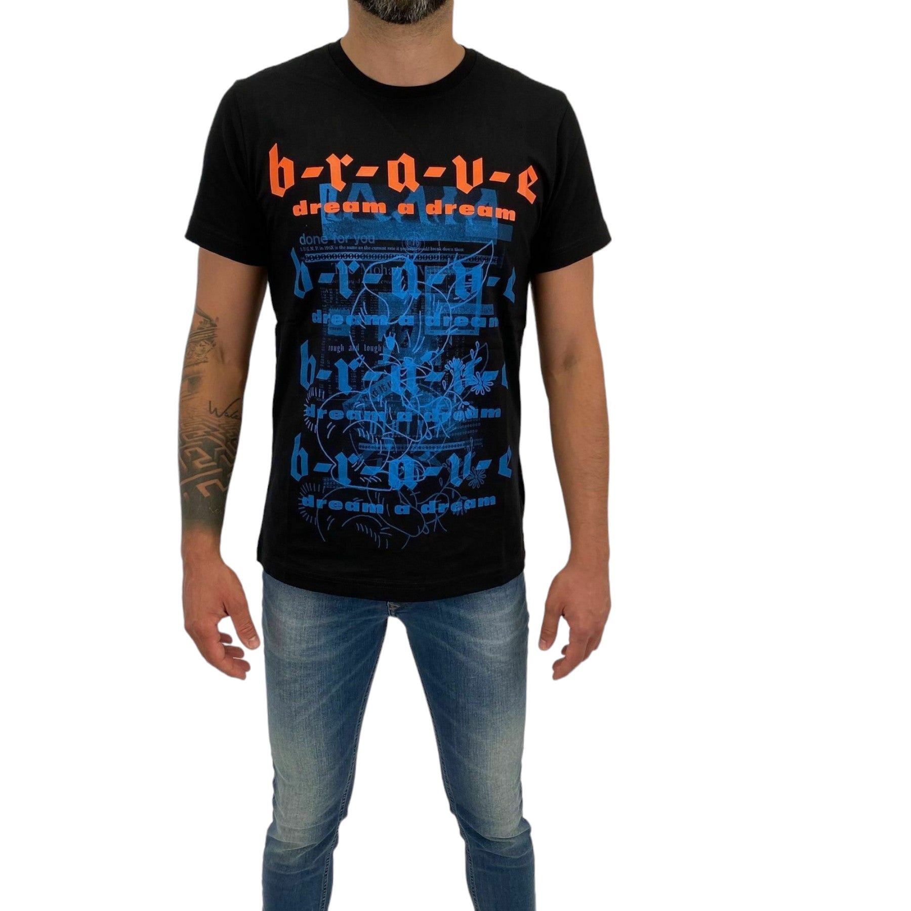 DIESEL T DIEGO WC Mens Printed T Shirts Brave Short Sleeve Crew Neck Casual Tee